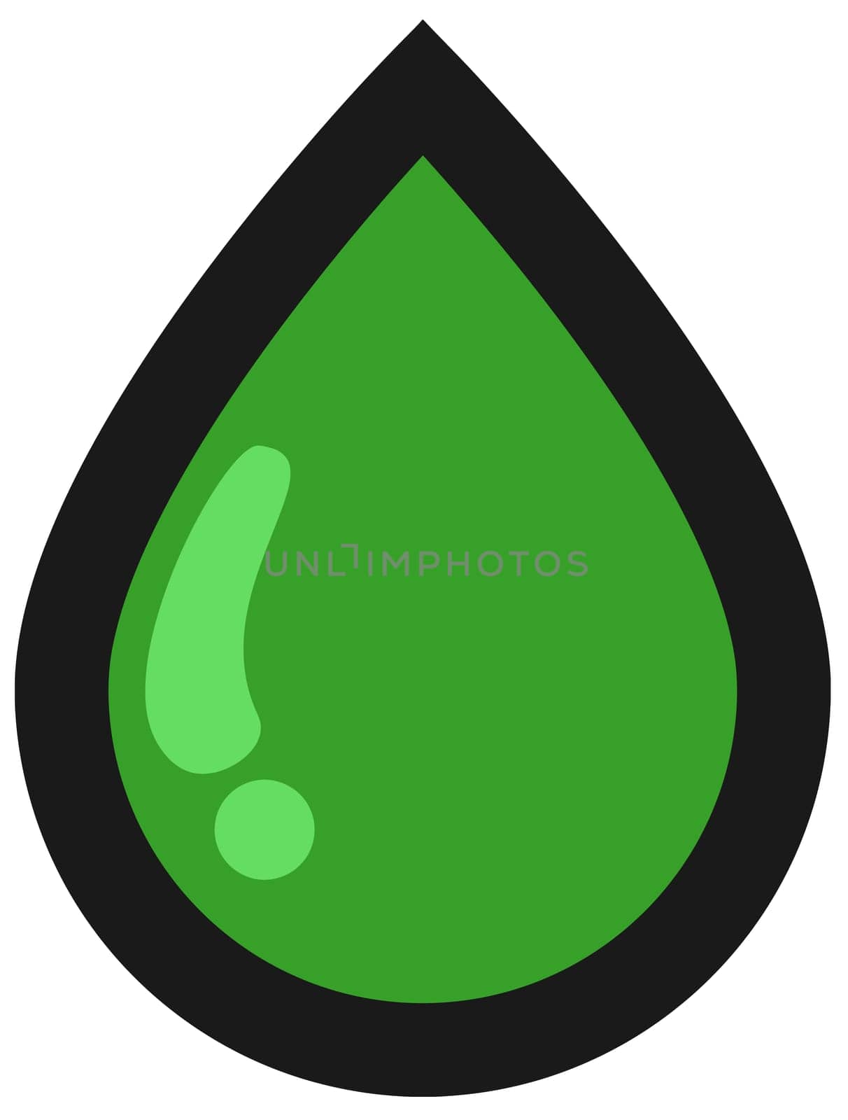 cannabis oil drop natural medicine cbd green illustration