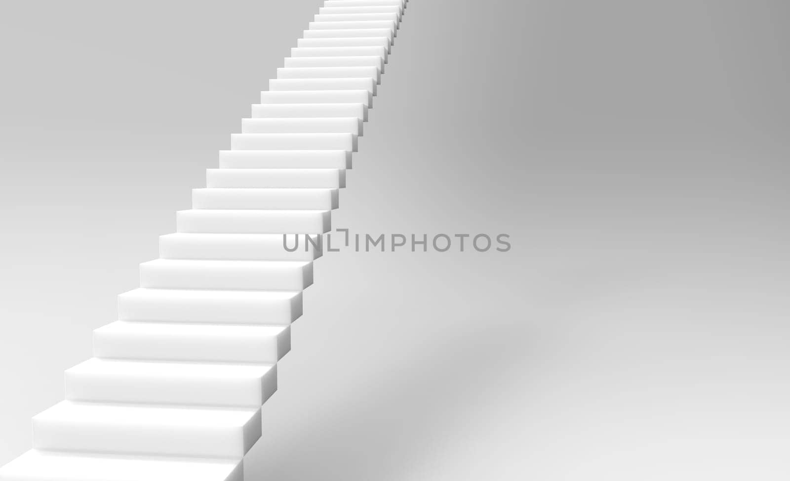 The 3d rendering of stair to upside isolated
