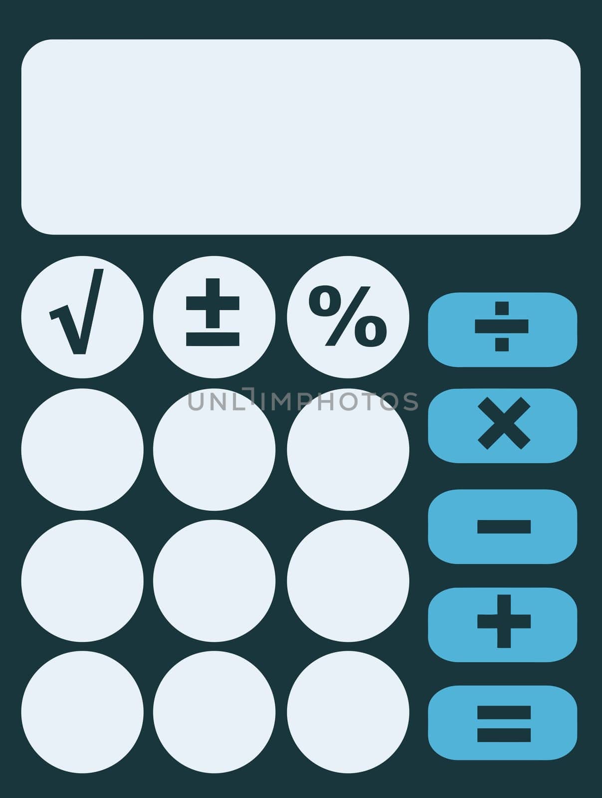 calculator object technology digital finance math display illustration