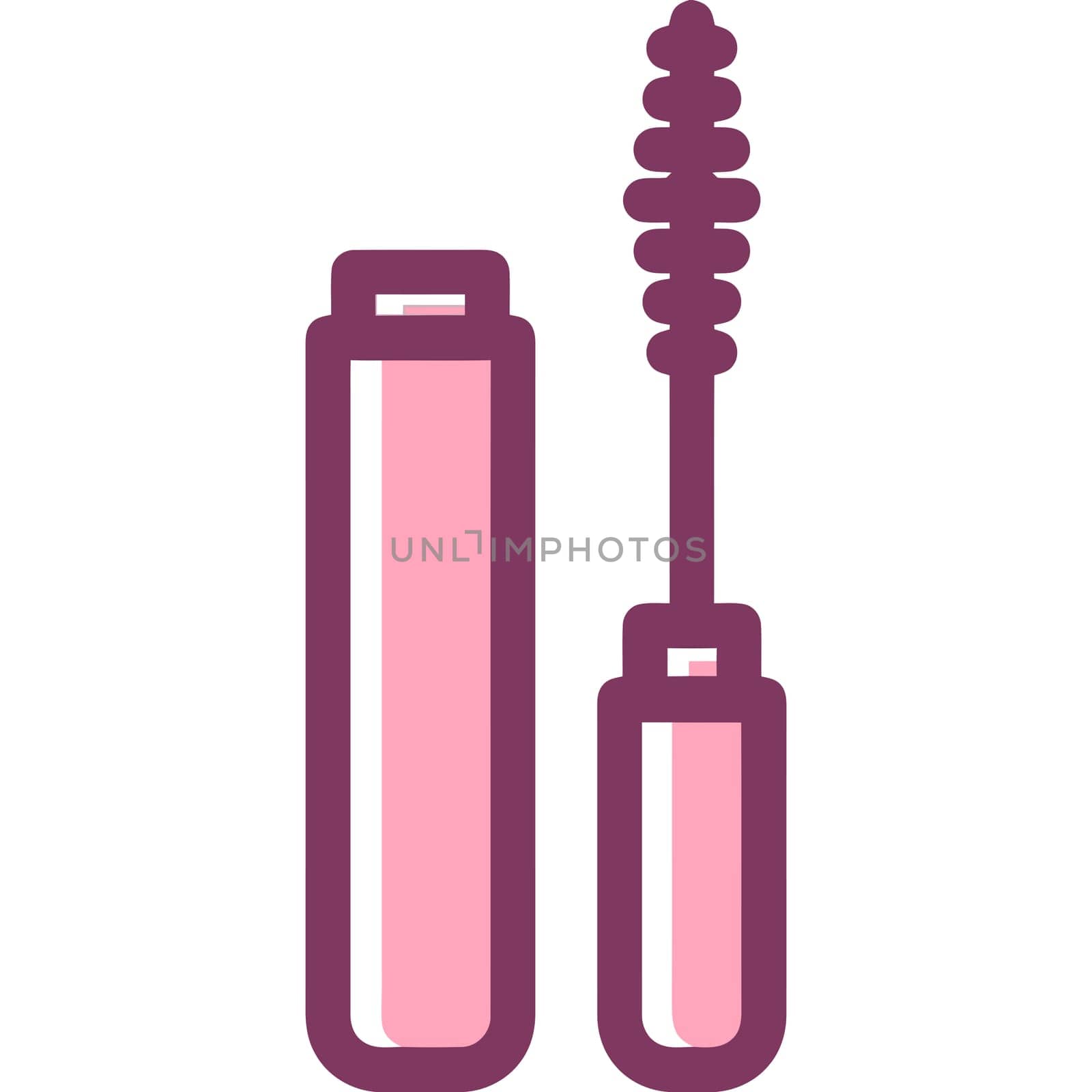 eyelashes make up pink cosmetic fashion illustration