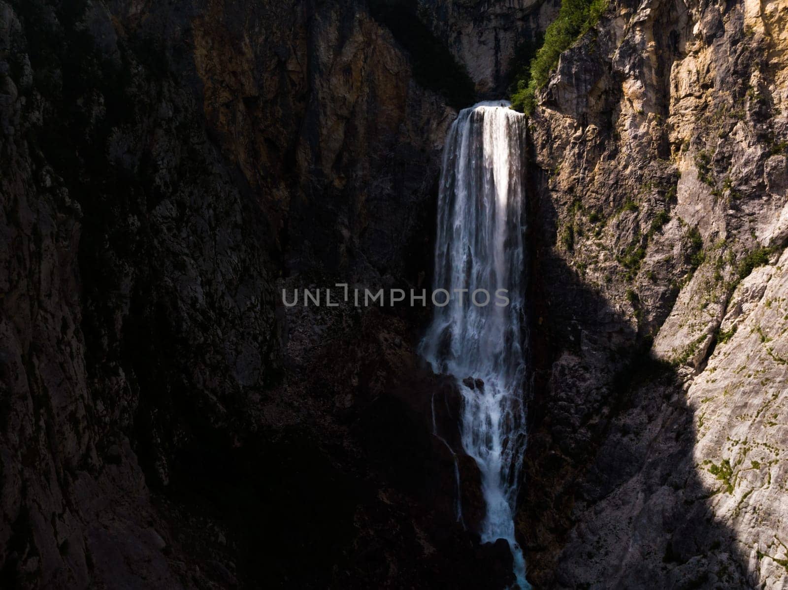 Waterfall Boka in Triglav National Park, Slovenia, Bovec, Europe.