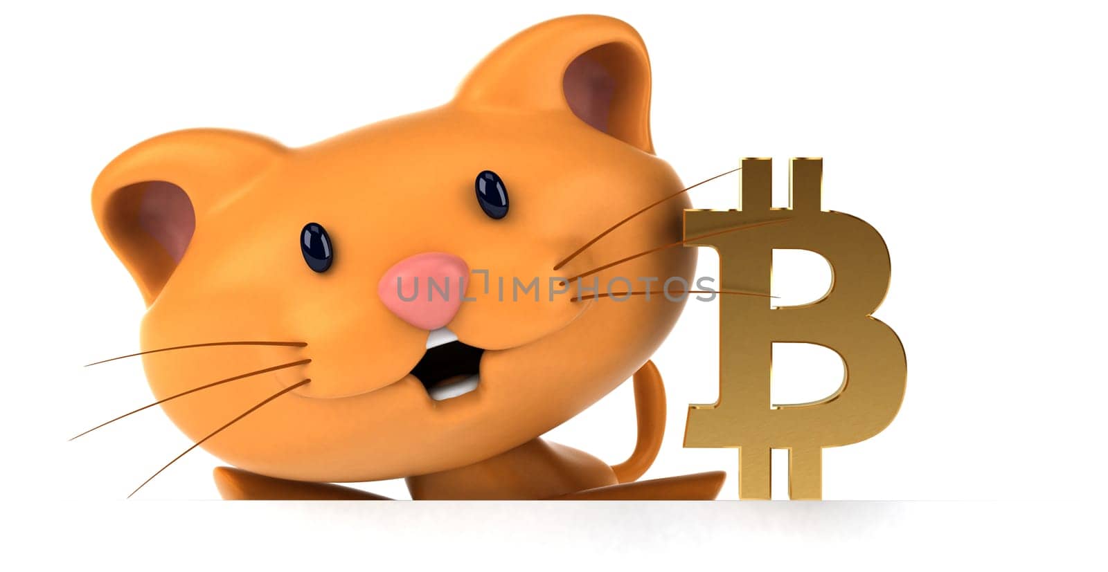 Fun cat - 3D Illustration
