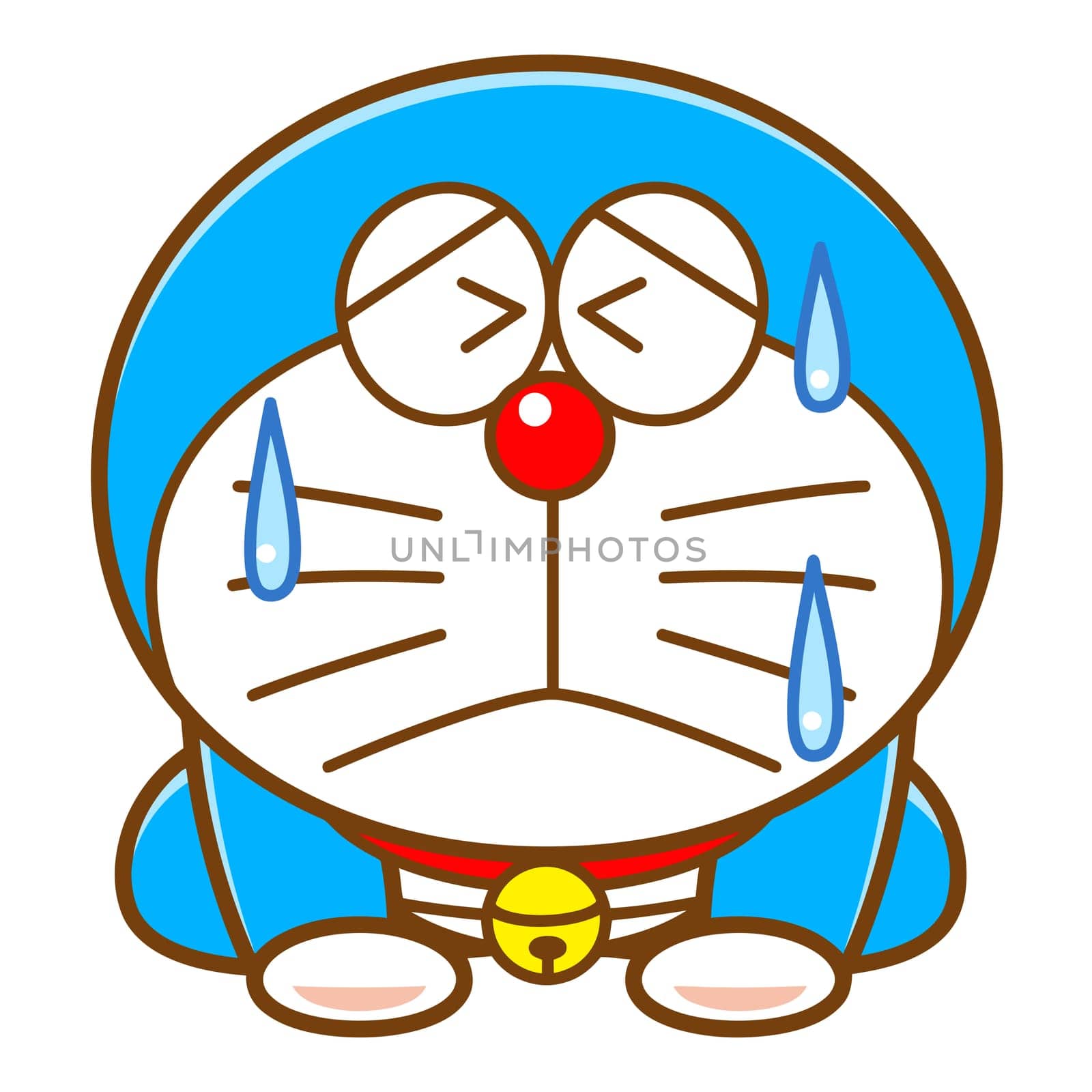 doraemon character japan manga sweating illustration editorial