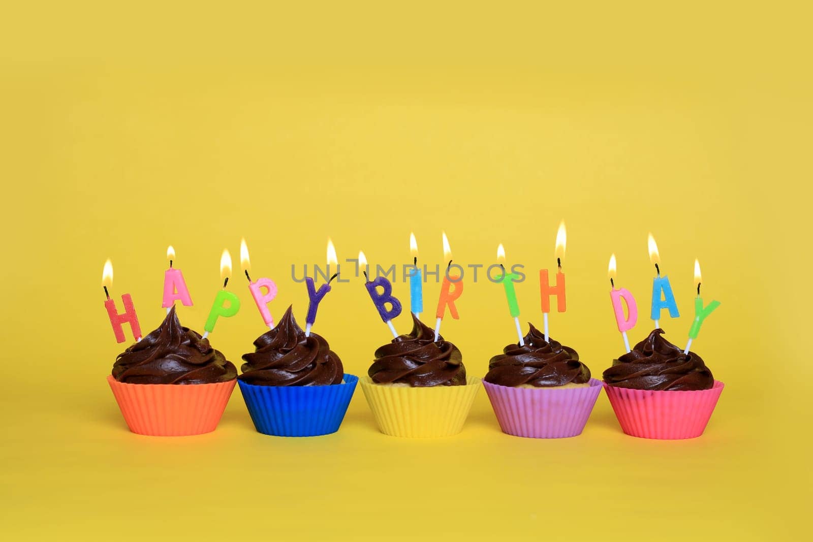 Happy Birthday Cupcakes With Candles