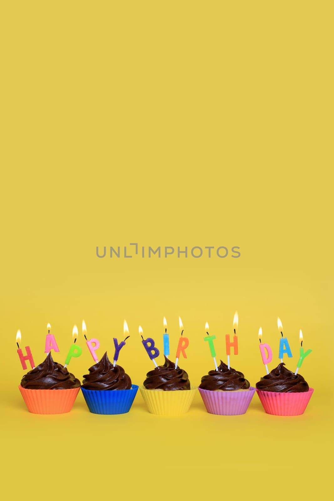 Happy Birthday Cupcakes With Candles
