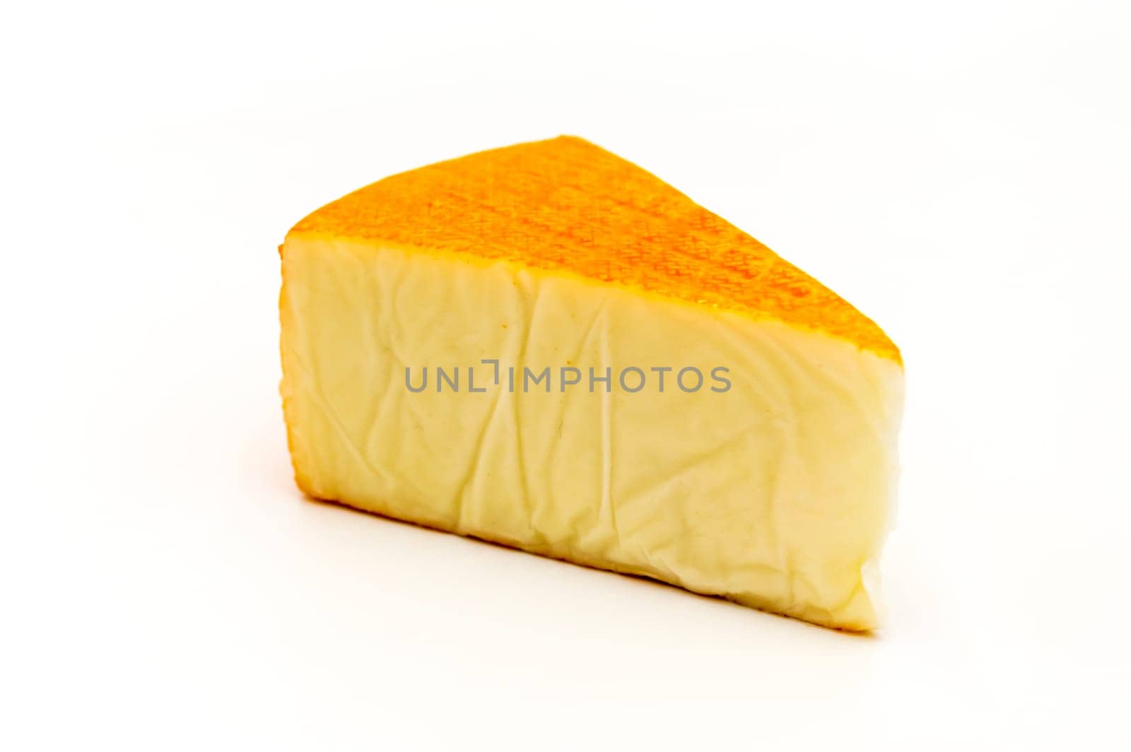Cheese triangle isolated on white background