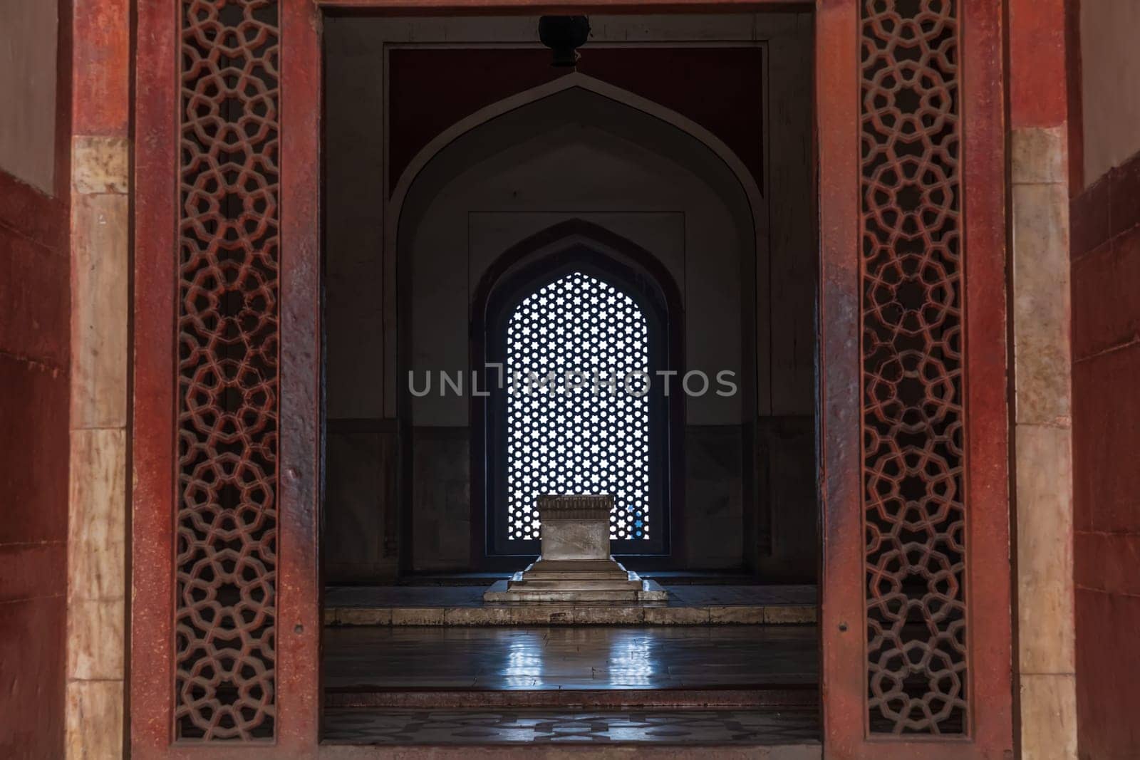 Humayun's sepulcher near a special mihrab, Humayun's Tomb Coplex in New Delhi, India.
