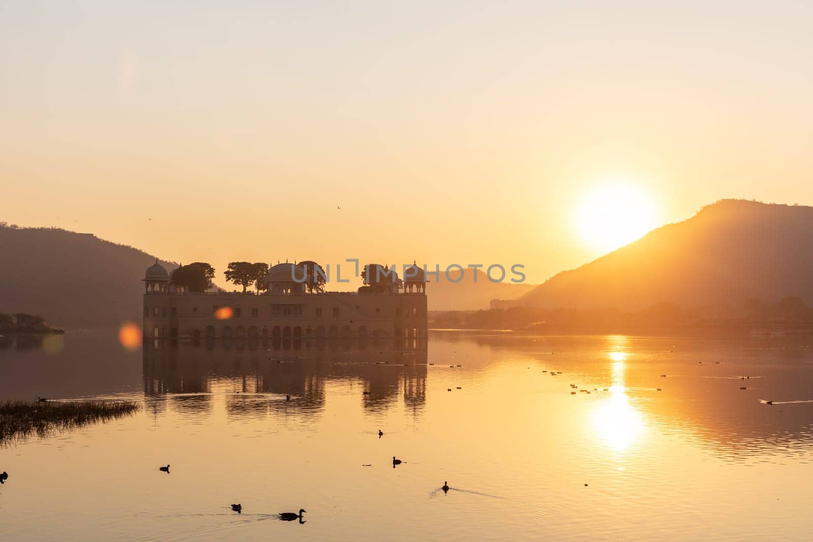 India water palace called Jal Mahal, Jaipur.