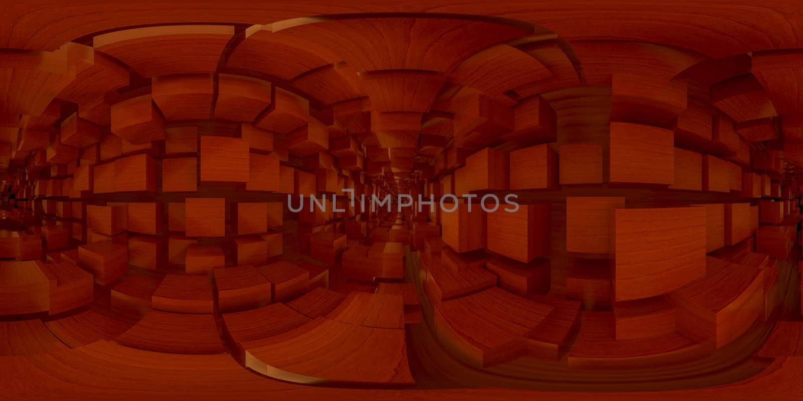 3d illustration, 3d rendering, vr 360 panorama abstract images of the geometry background
