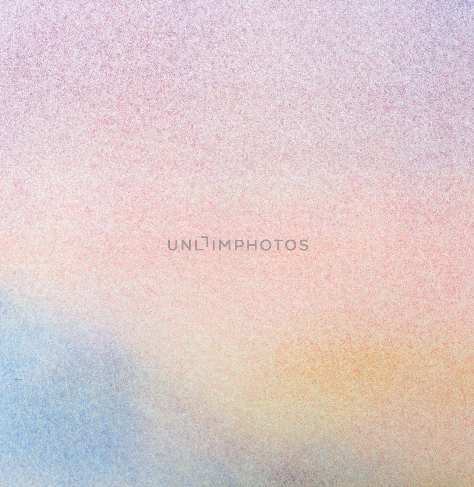 Abstract pastel watercolor painting background. Smooth gradient from pink to blue color. Hand drawn on paper with texture illustration