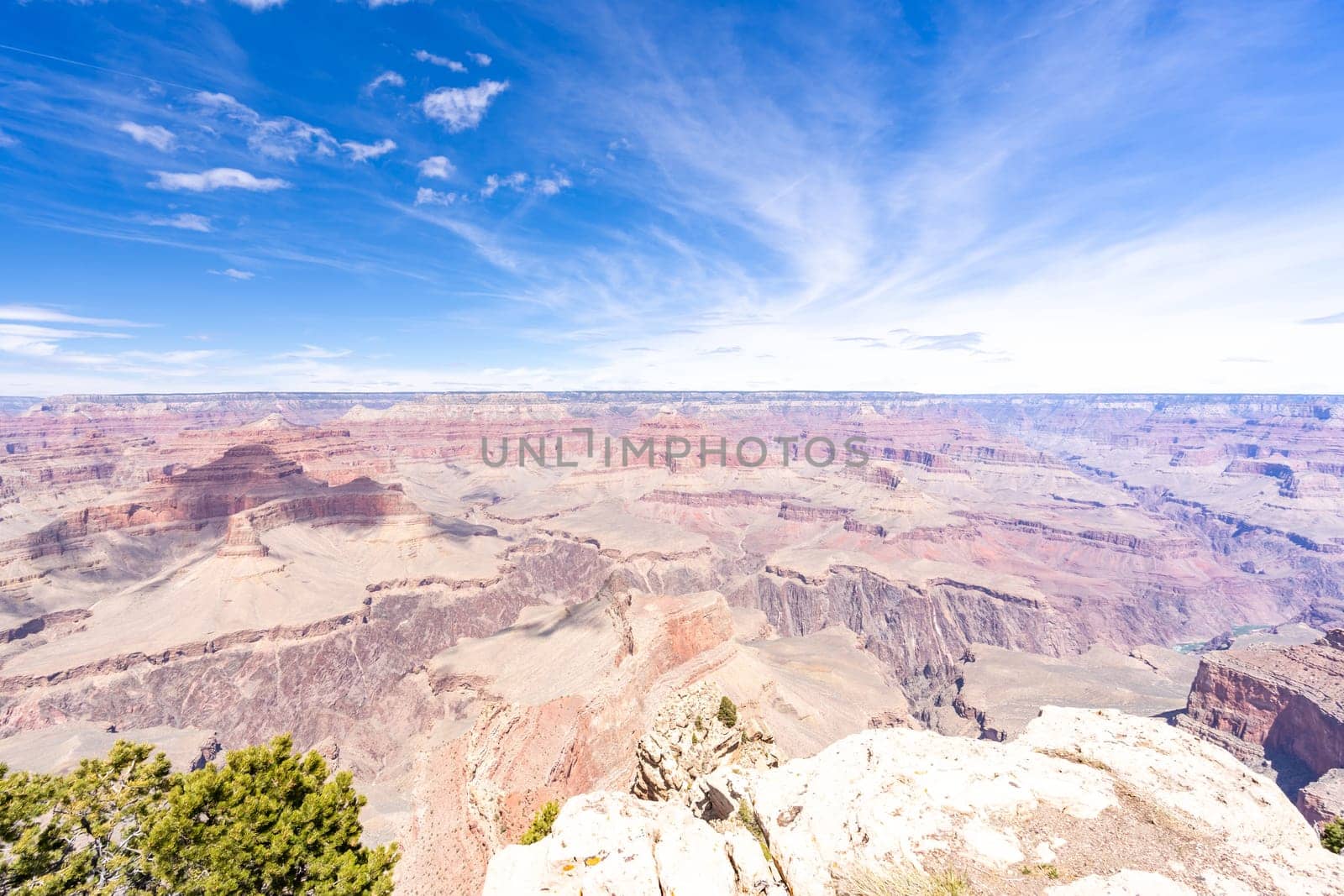 South rim of Grand Canyon in Arizona USA