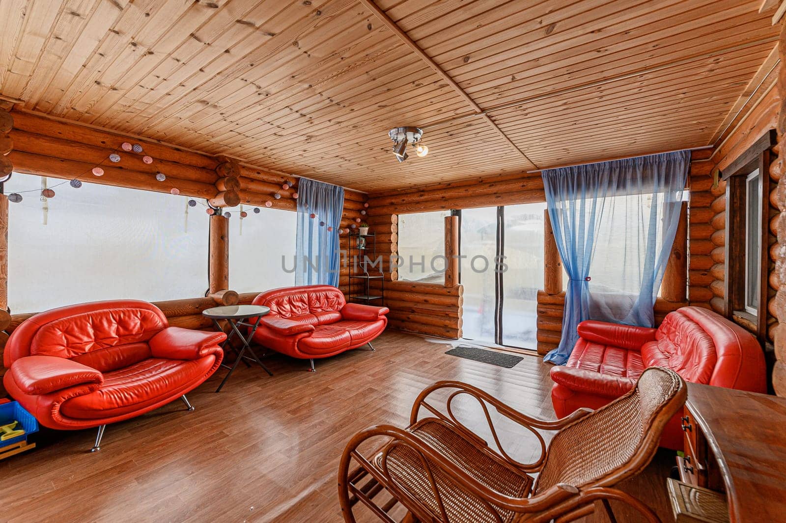 Russia, Moscow- November 15, 2019: interior room apartment modern bright cozy atmosphere. general cleaning, home decoration, preparation of house for sale. wooden country house