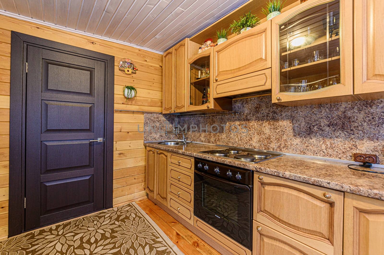 Russia, Moscow- November 15, 2019: interior room apartment modern bright cozy atmosphere. beautiful designer country house with wooden elements