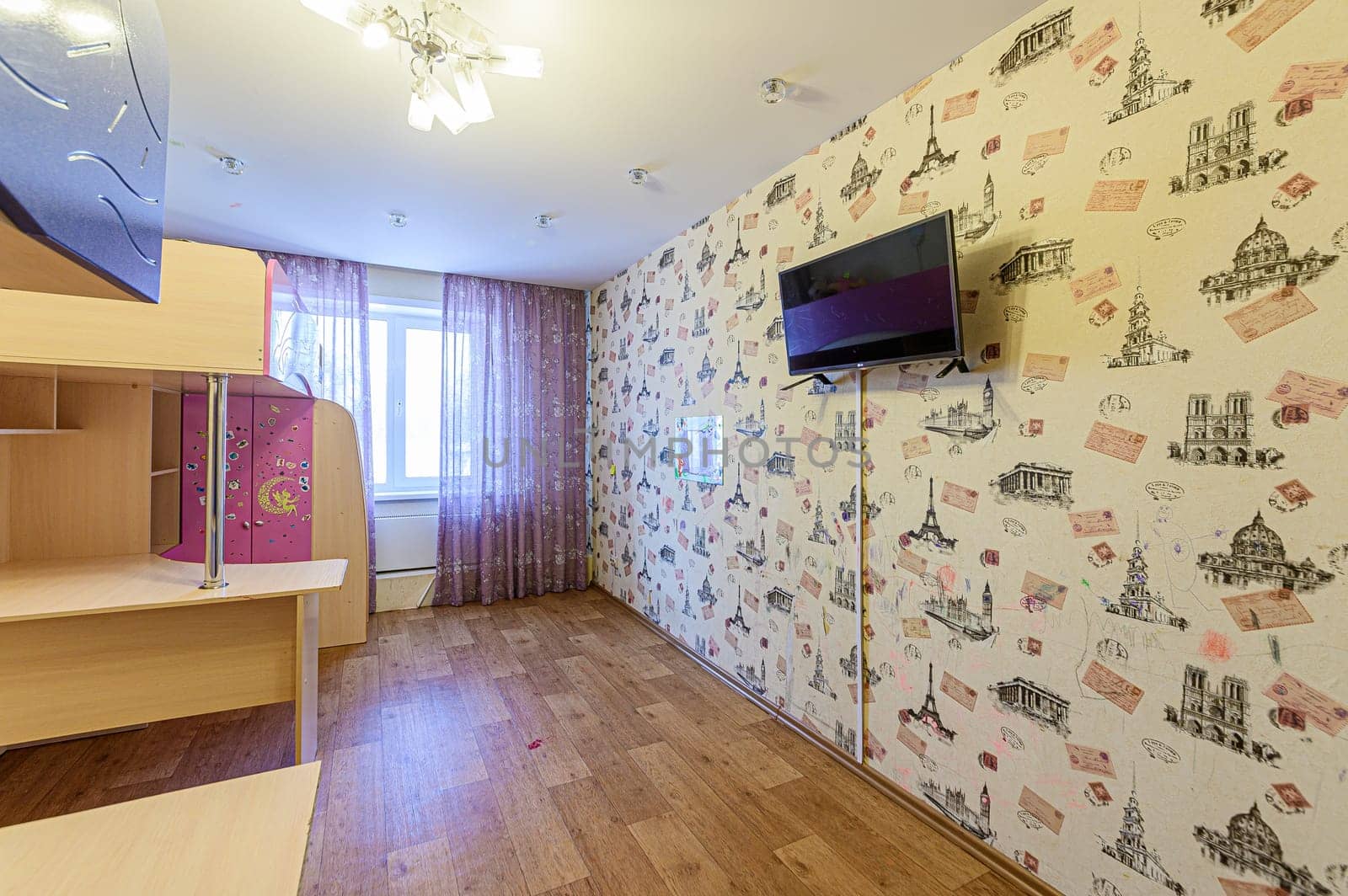 Russia, Moscow- November 20, 2019: interior room apartment modern bright cozy atmosphere. general cleaning, home decoration, preparation of house for sale