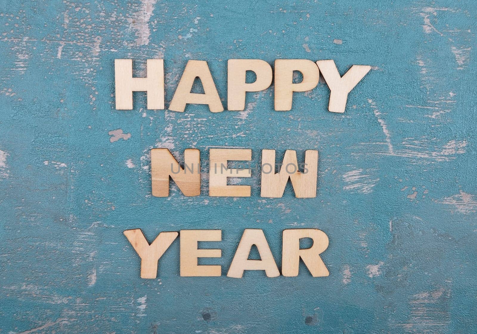 Term from wooden letters on weathered concrete