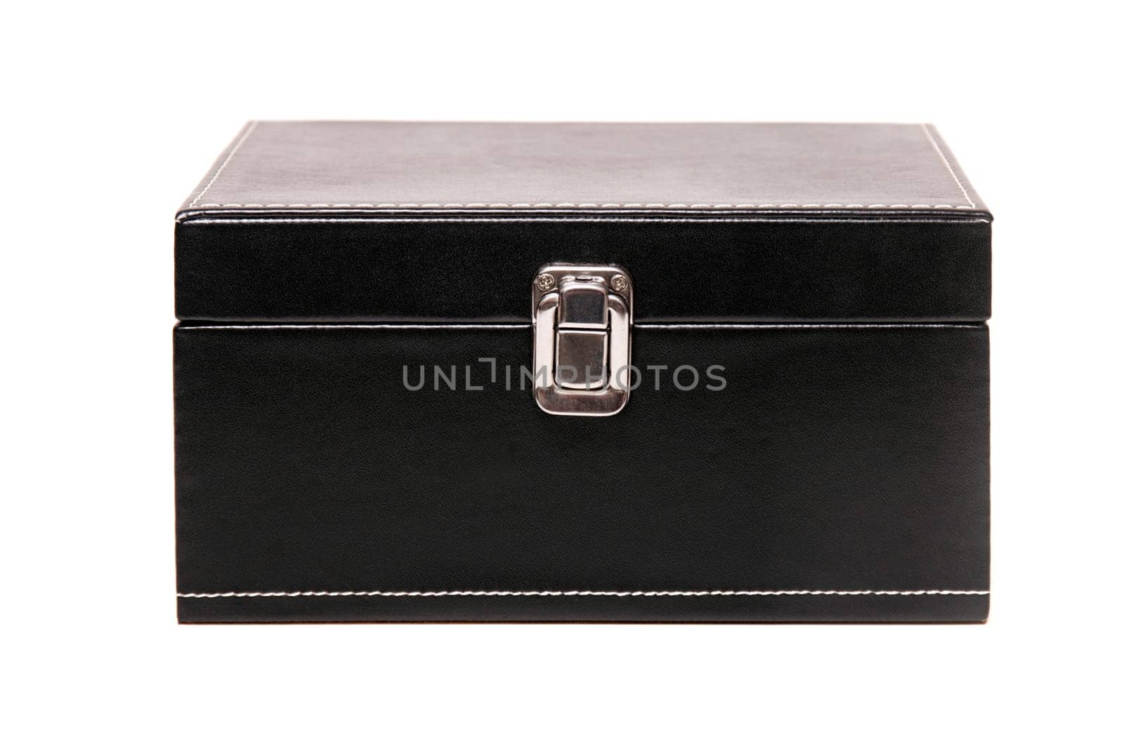 black jewerly box isolated on a white background.