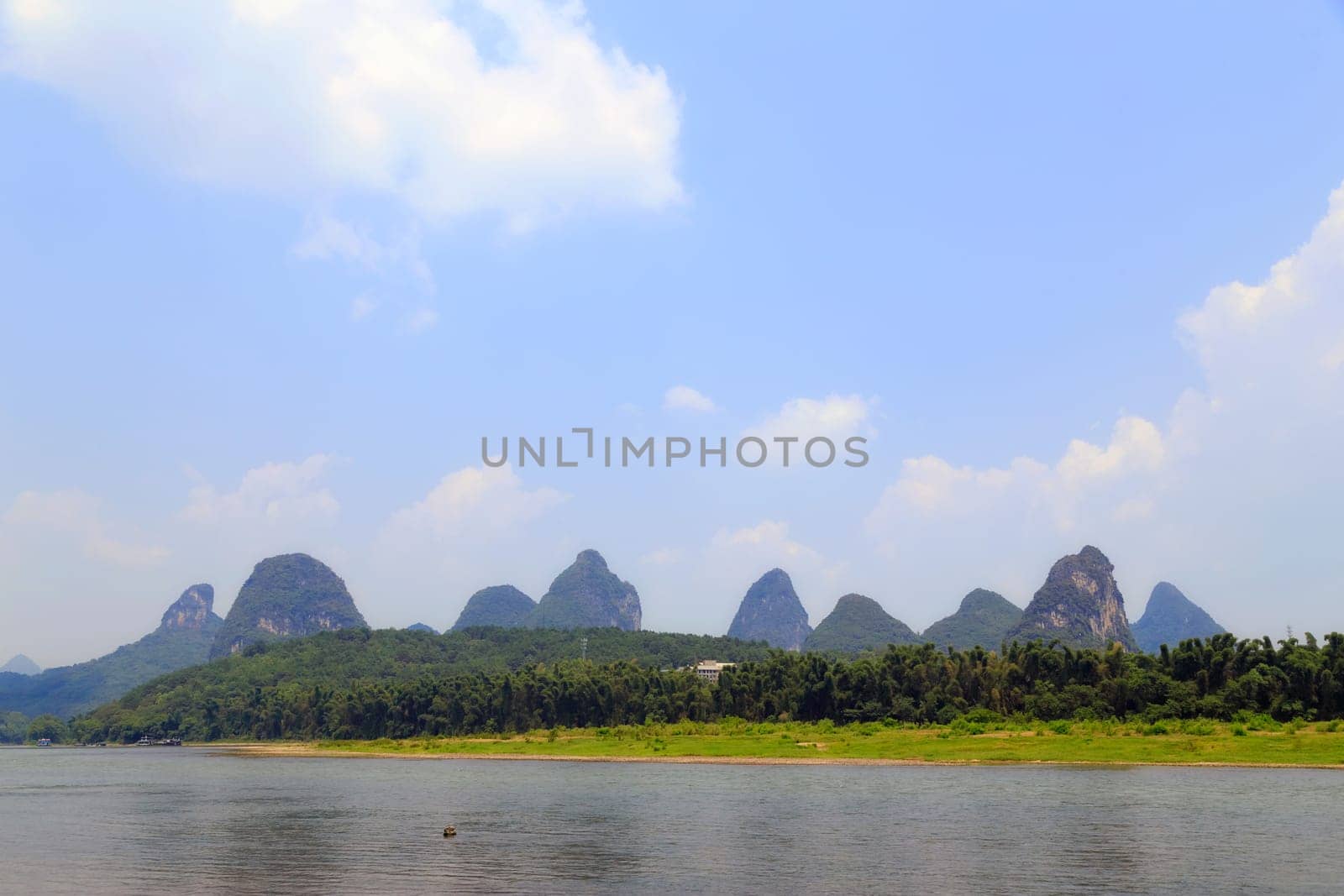 View of the magnificent mountains in China, Yangshuo, Asia