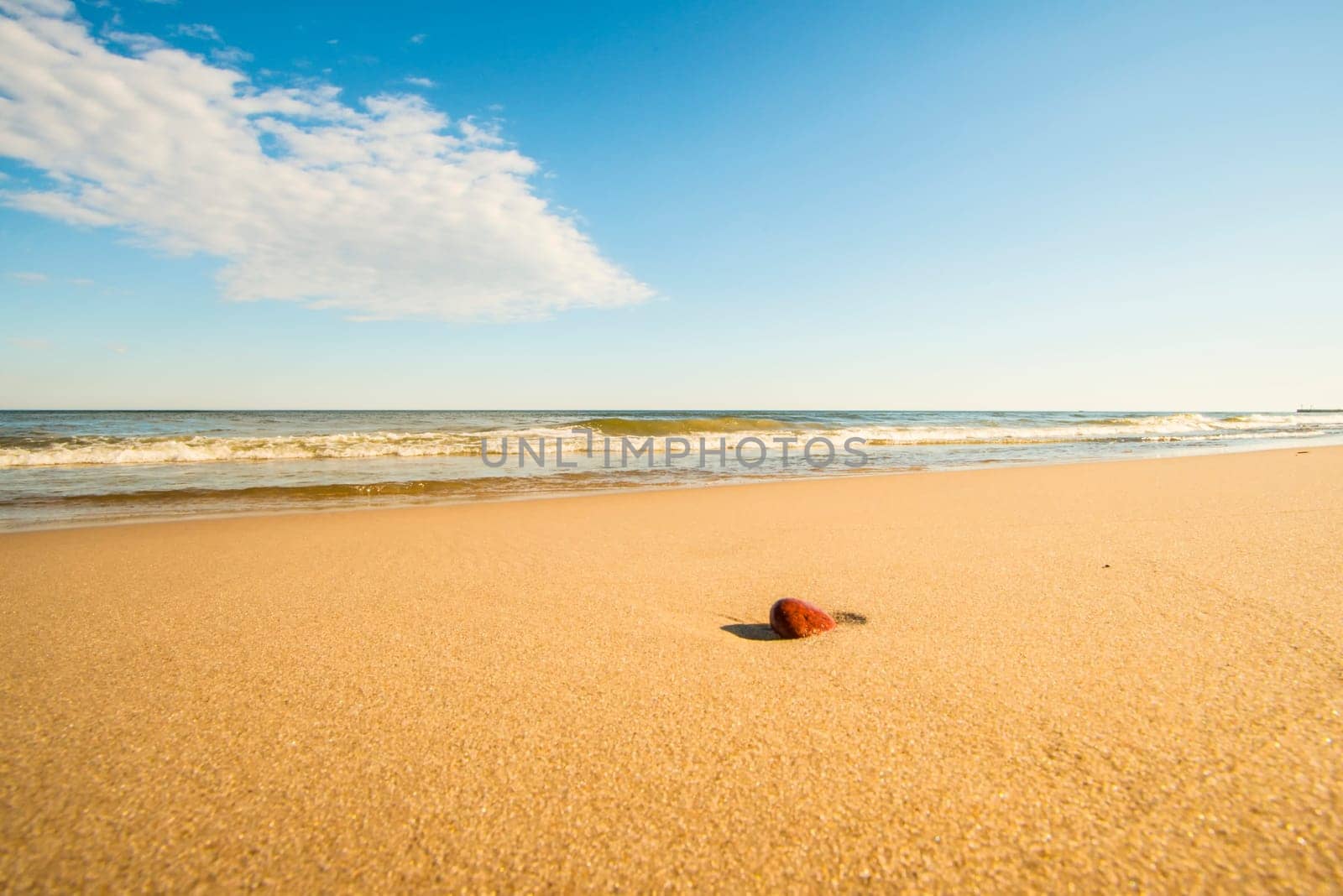 lonesome beach of the Baltic Sea with pebble