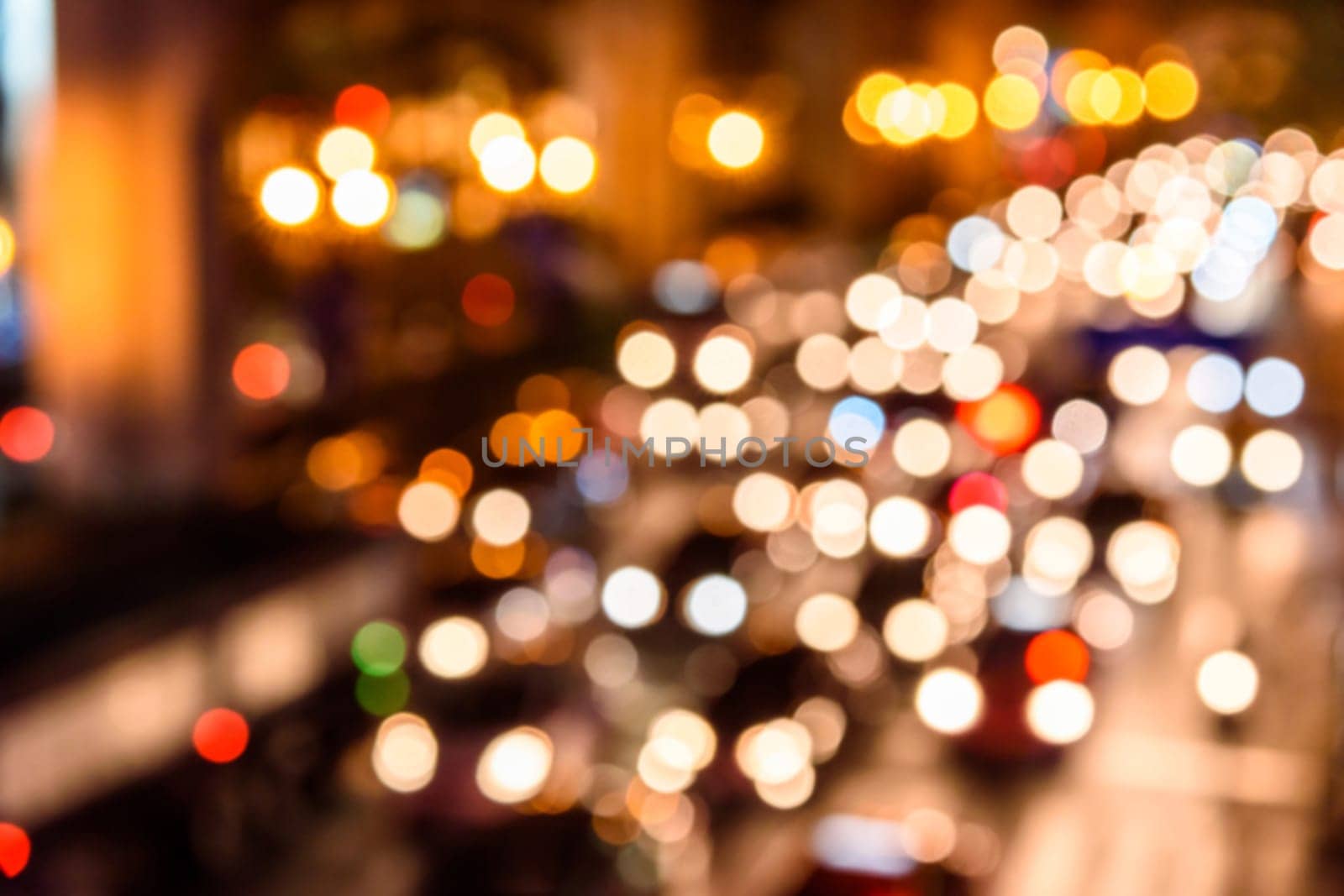 orange light abstract texture background with bokeh defocused