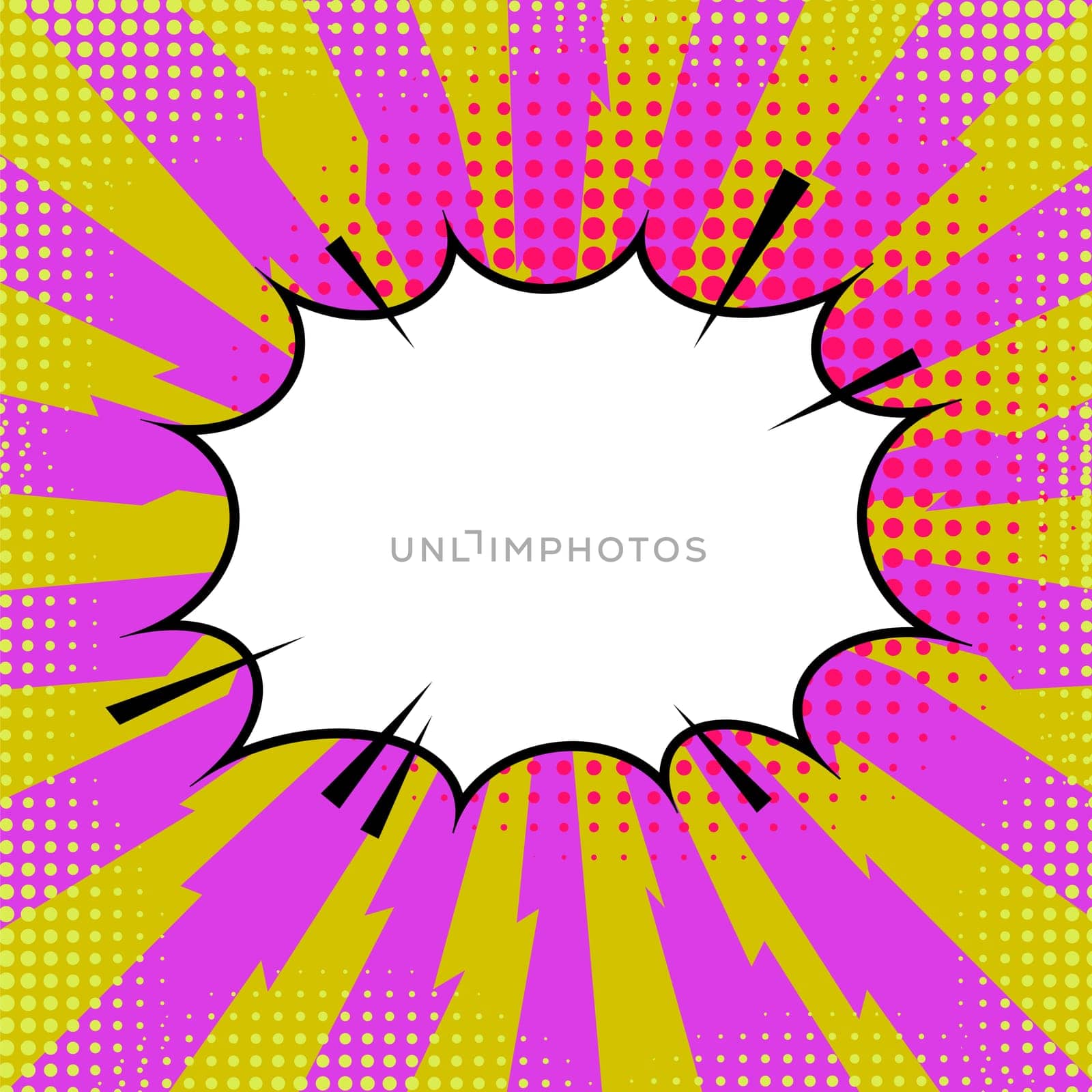 Comics Book Background. Colorful Halftone Pattern. Cartoon Speech Bubble. Dotted Texture.