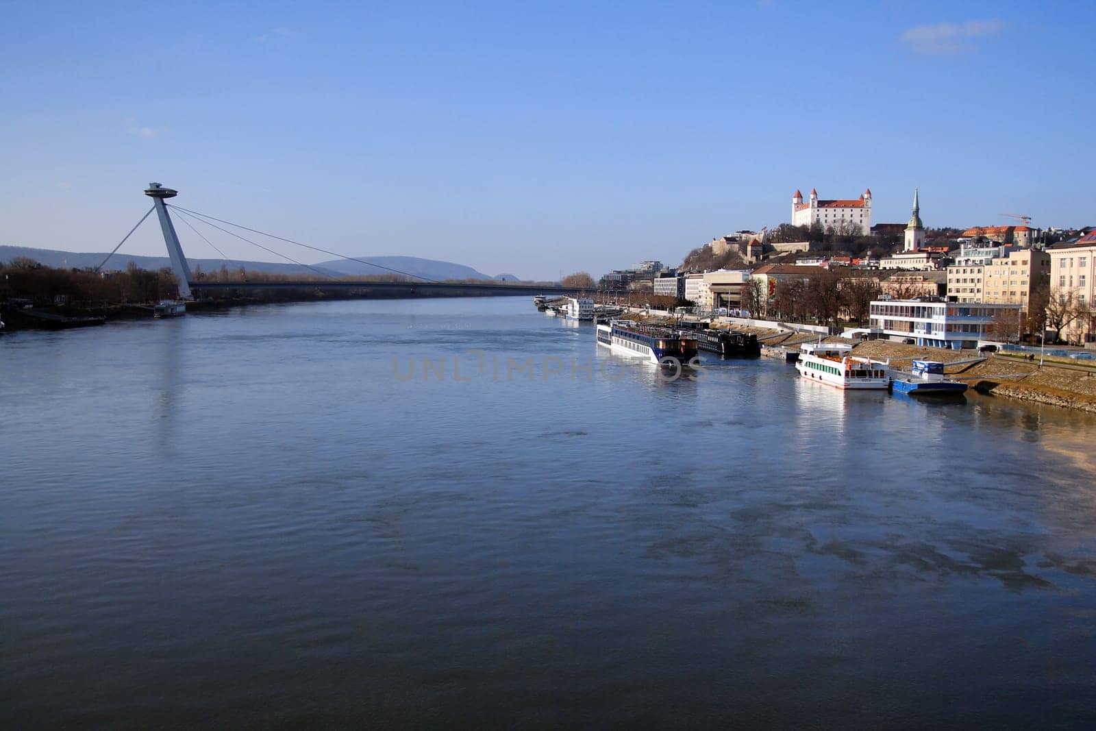 Bratislava river view in a sunny day