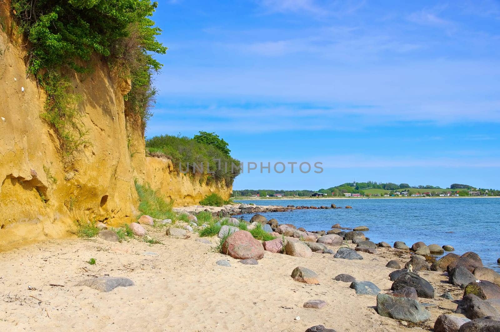 the cliff coast on the island of Ruegen near Klein Zicker