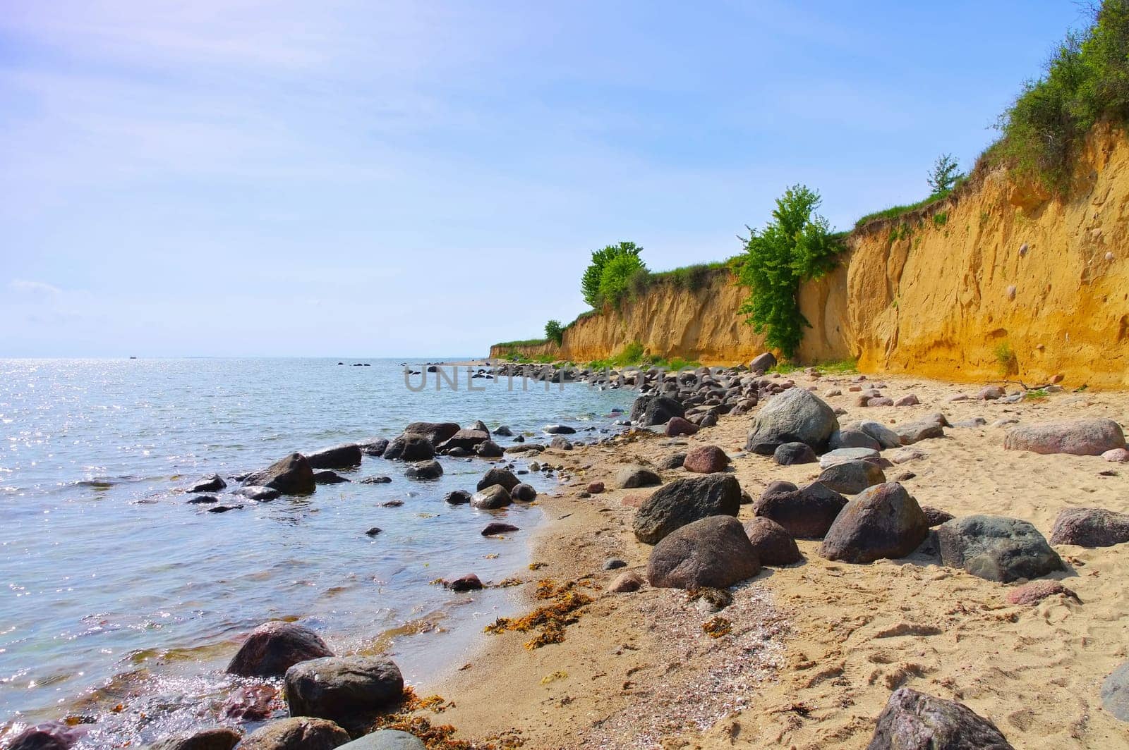the cliff coast on the island of Ruegen near Klein Zicker