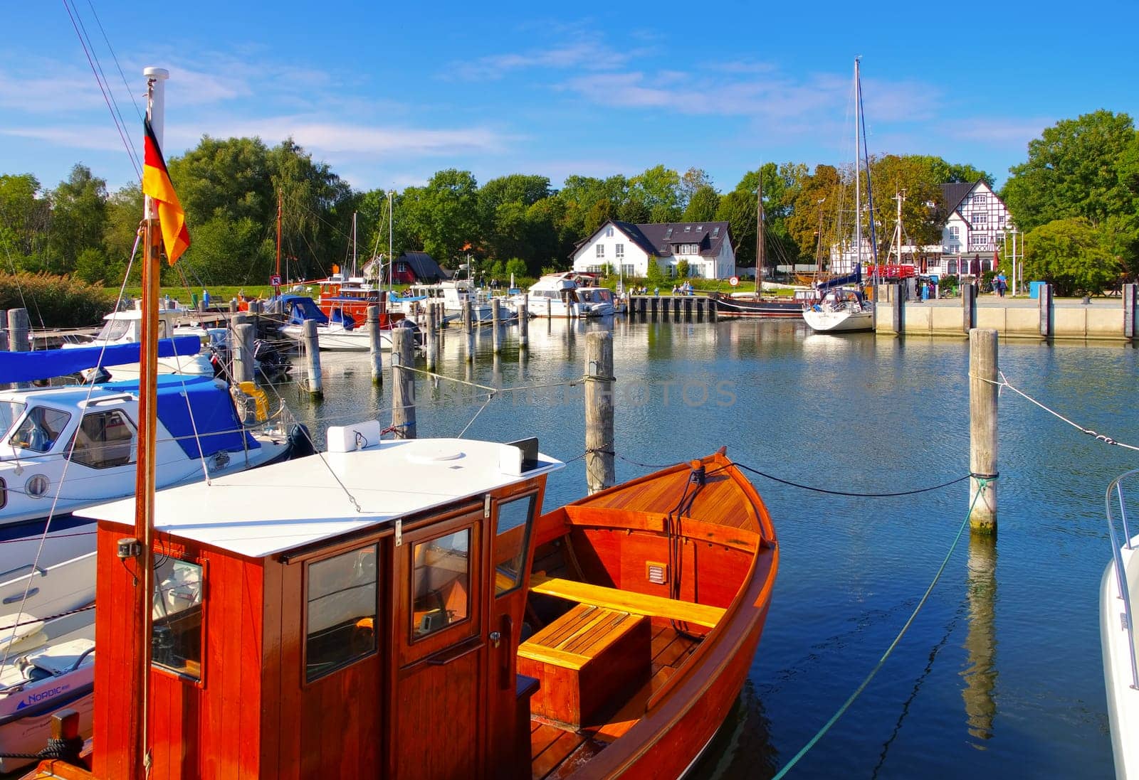 the harbour of Kloster on the island of Hiddensee in northern Germany