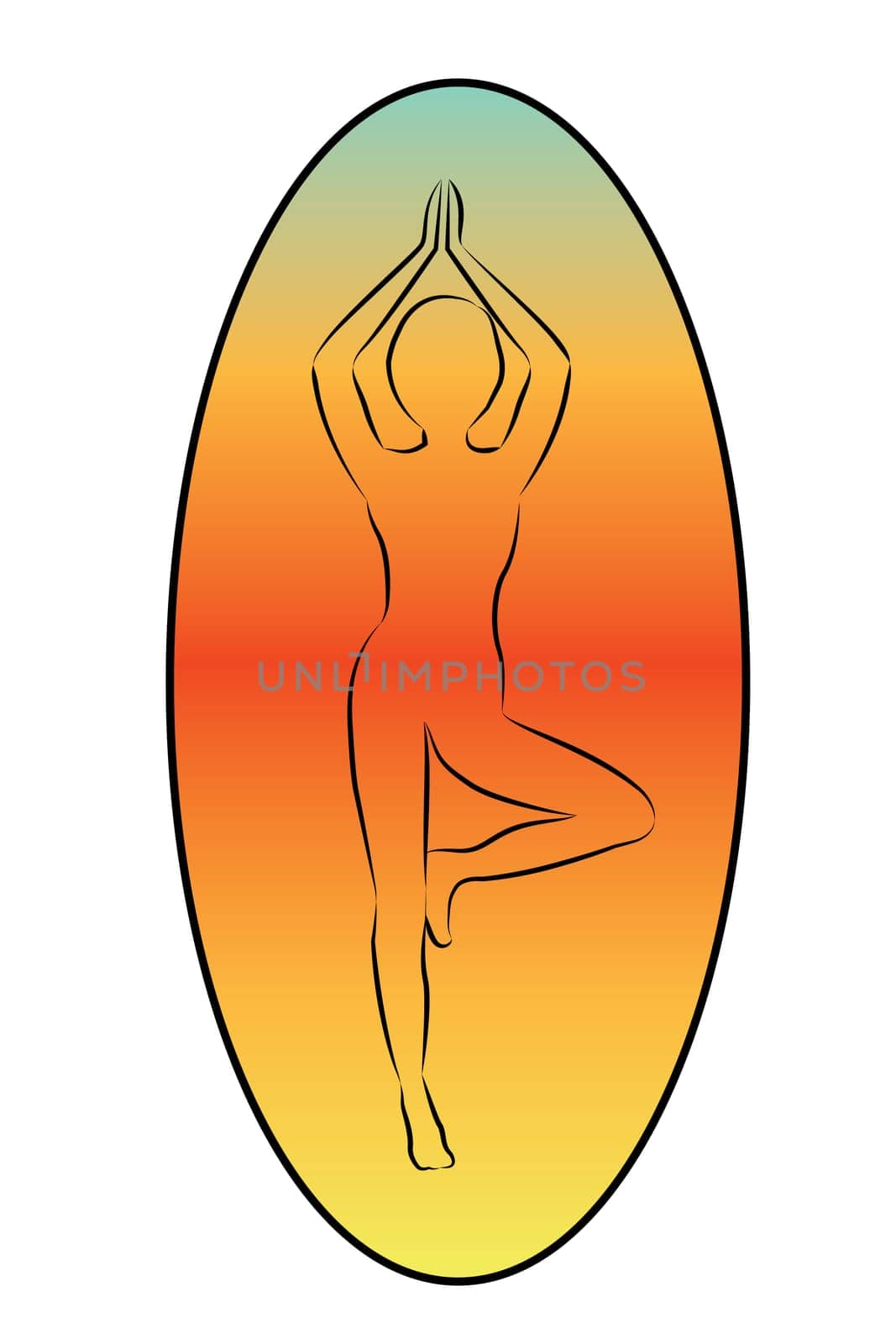 A girl in yoga pose vector icon on a white background isolated