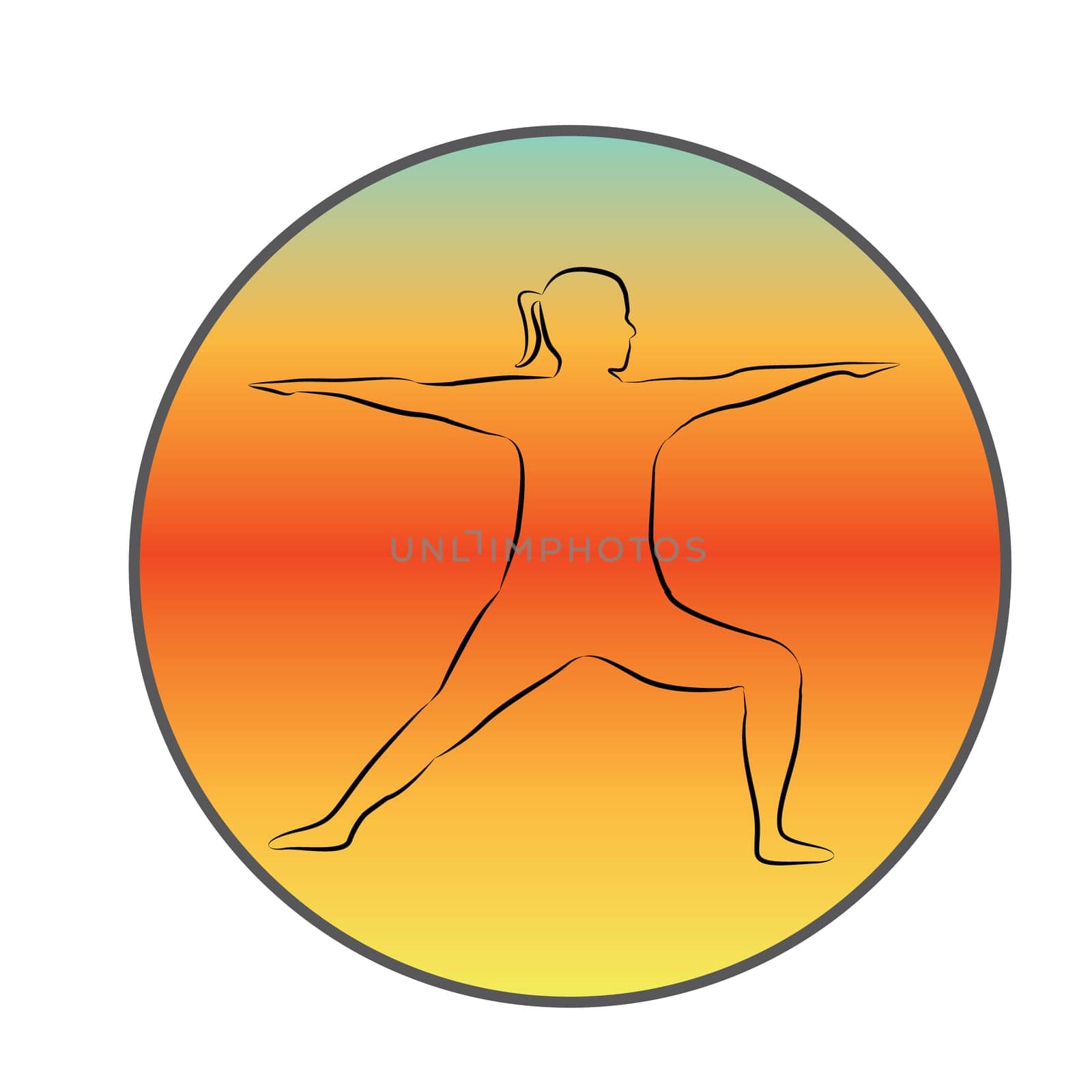 A girl in yoga pose vector icon on a white background isolated