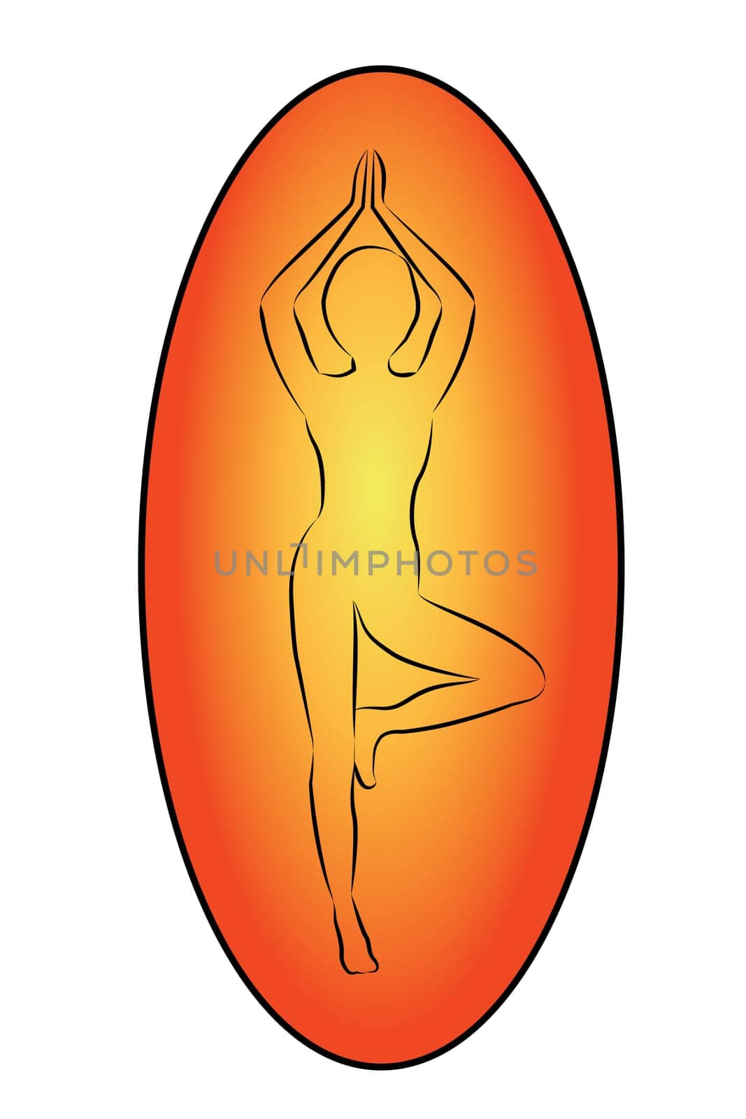 A girl in yoga pose vector icon on a white background isolated