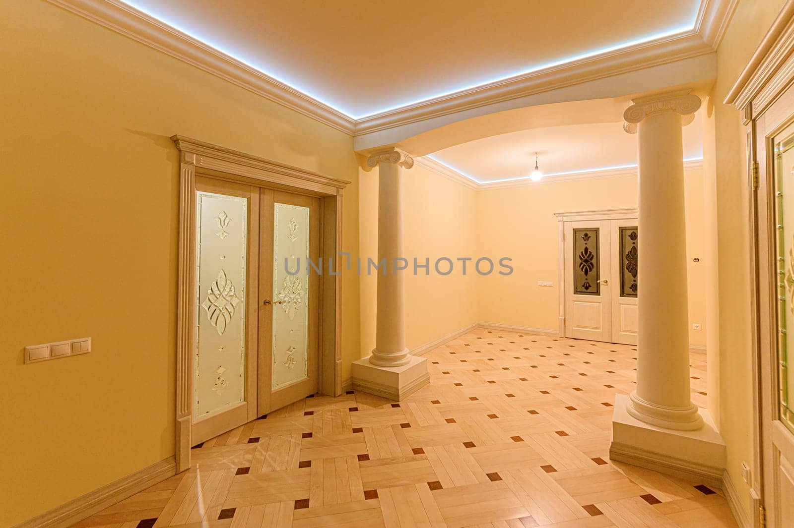 Russia, Moscow- December 05, 2019: interior room apartment modern bright cozy atmosphere. general cleaning, home decoration, preparation of house for sale