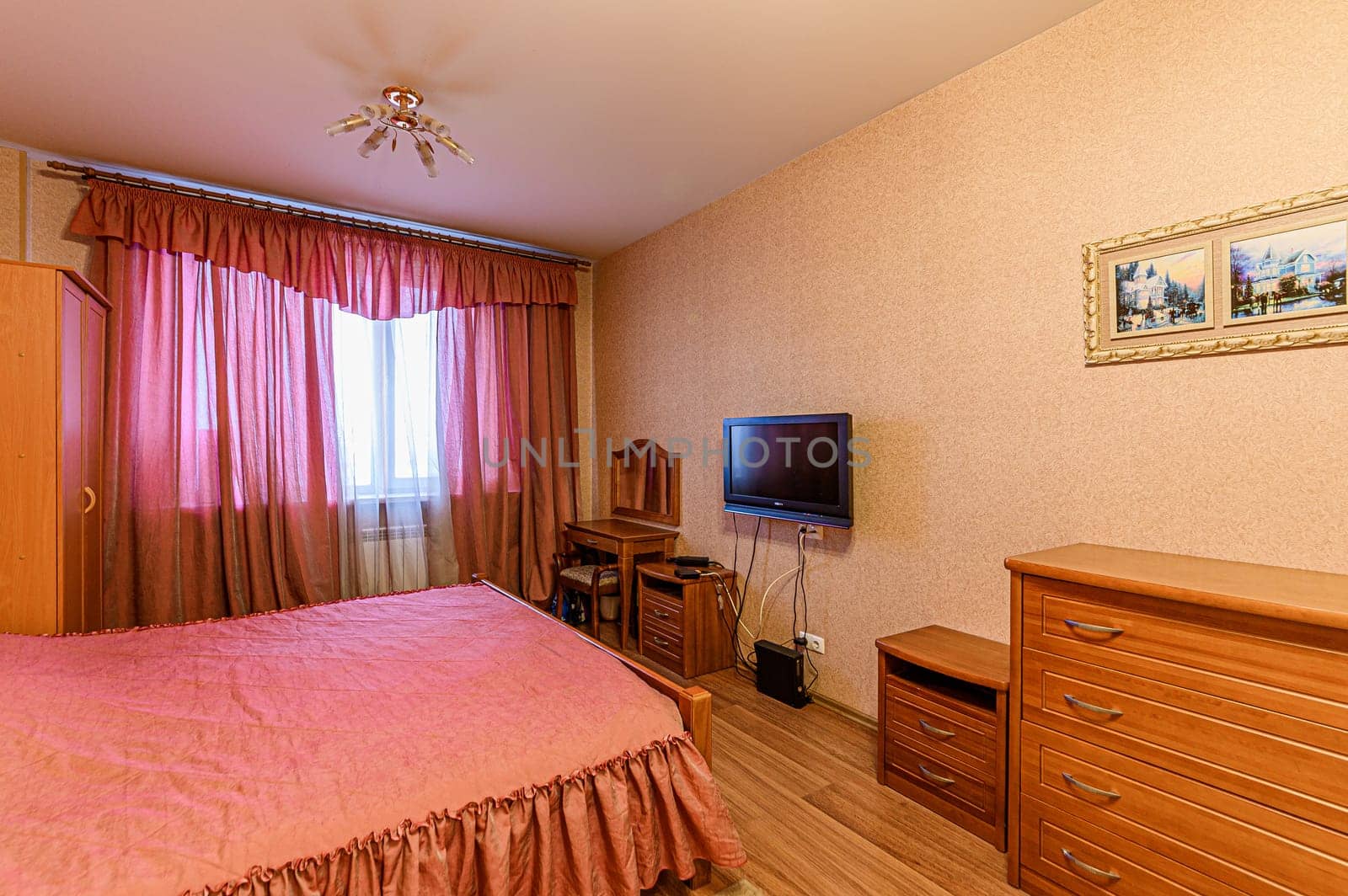 Russia, Moscow- December 05, 2019: interior room apartment modern bright cozy atmosphere. general cleaning, home decoration, preparation of house for sale