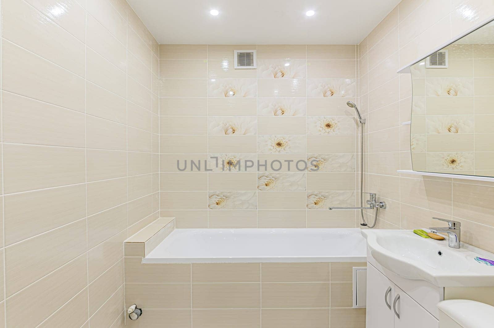 Russia, Moscow- December 05, 2019: interior room apartment modern bright cozy atmosphere. general cleaning, home decoration, preparation of house for sale. bathroom and toilet