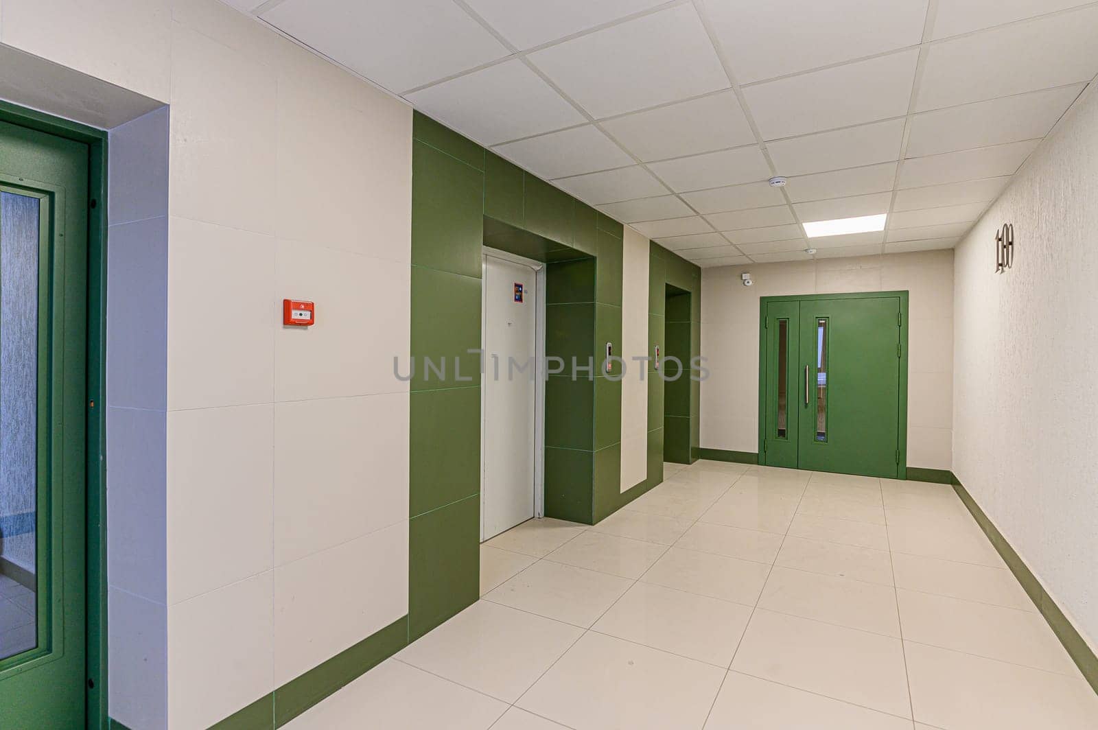 Russia, Moscow- December 05, 2019: interior room apartment public place, house entrance. doors, walls, corridors staircase