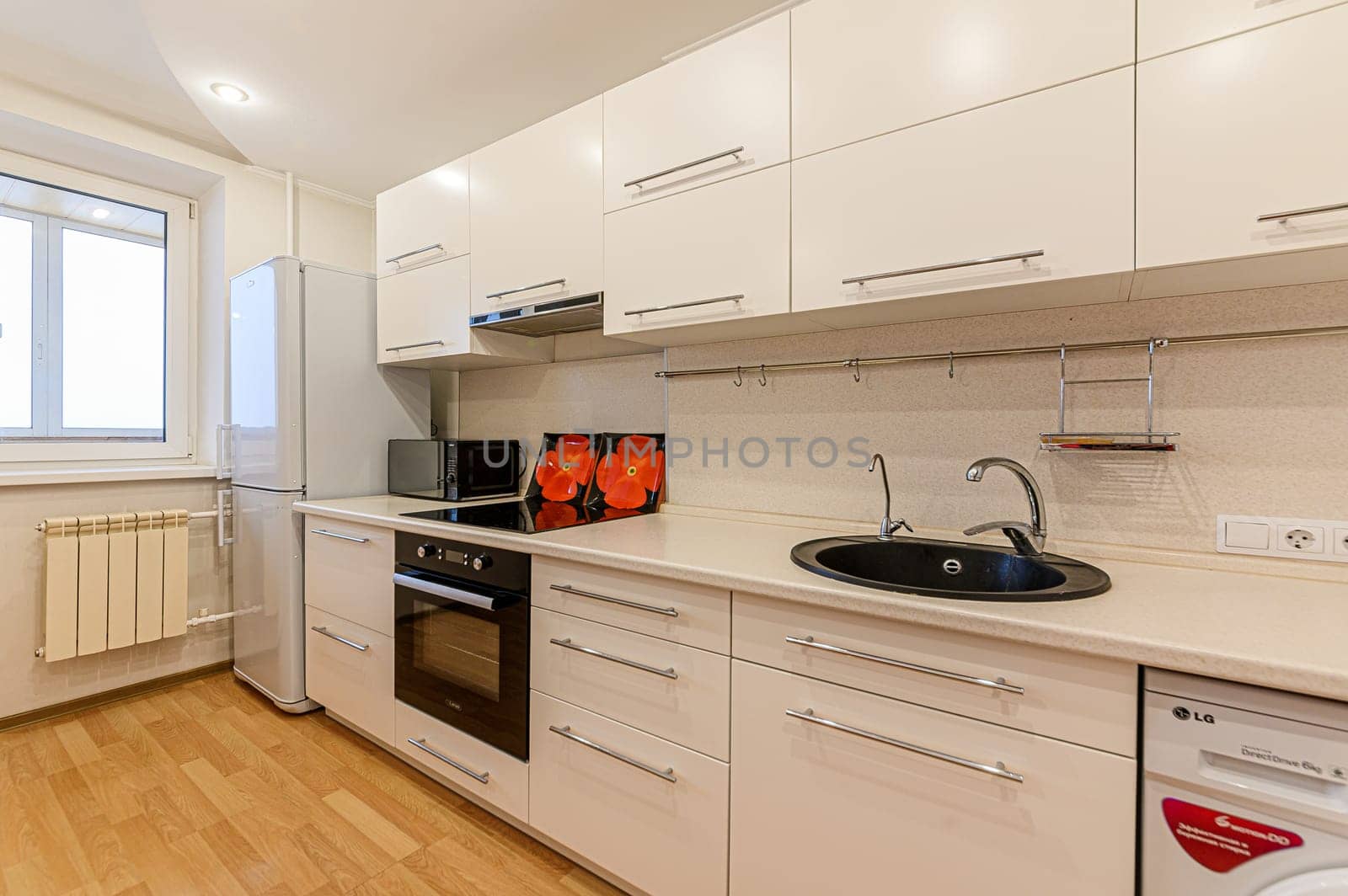 Russia, Moscow- December 05, 2019: interior room apartment modern bright cozy atmosphere. general cleaning, home decoration, preparation of house for sale