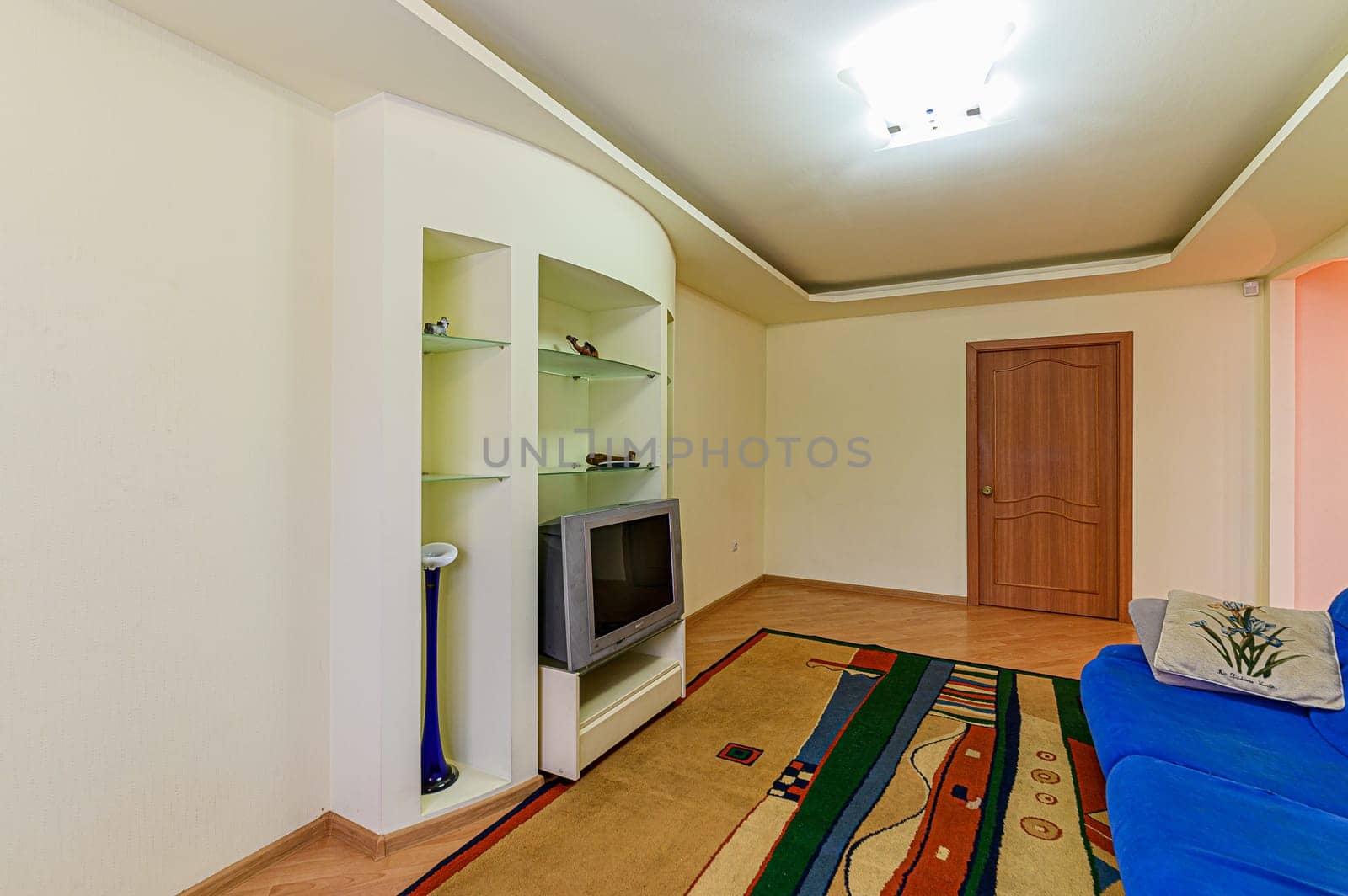 Russia, Moscow- December 05, 2019: interior room apartment modern bright cozy atmosphere. general cleaning, home decoration, preparation of house for sale