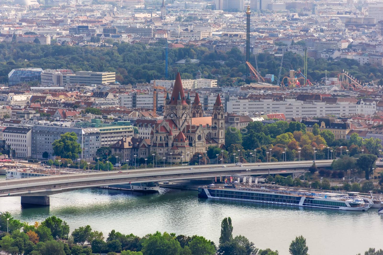 St. Francis of Assisi Church view in Vienna, Austria.