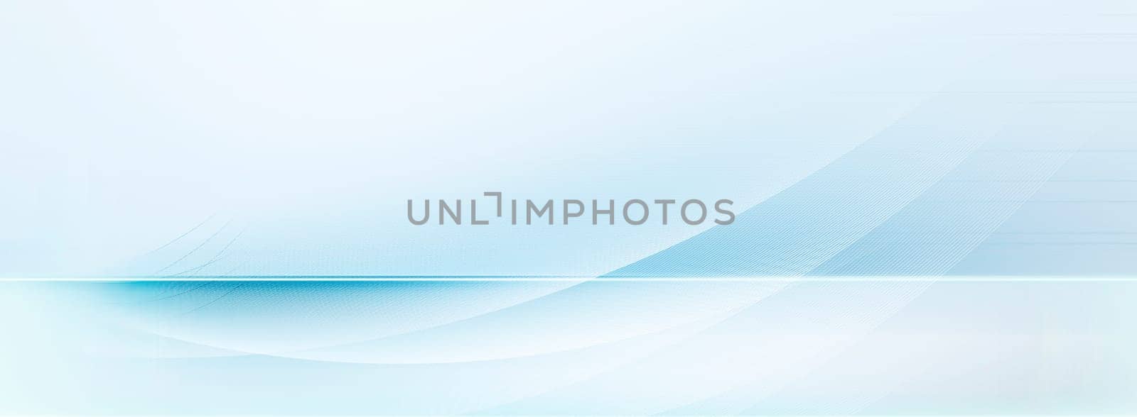 abstract light blue and white motion lines on blurred light blue horizontal background banner