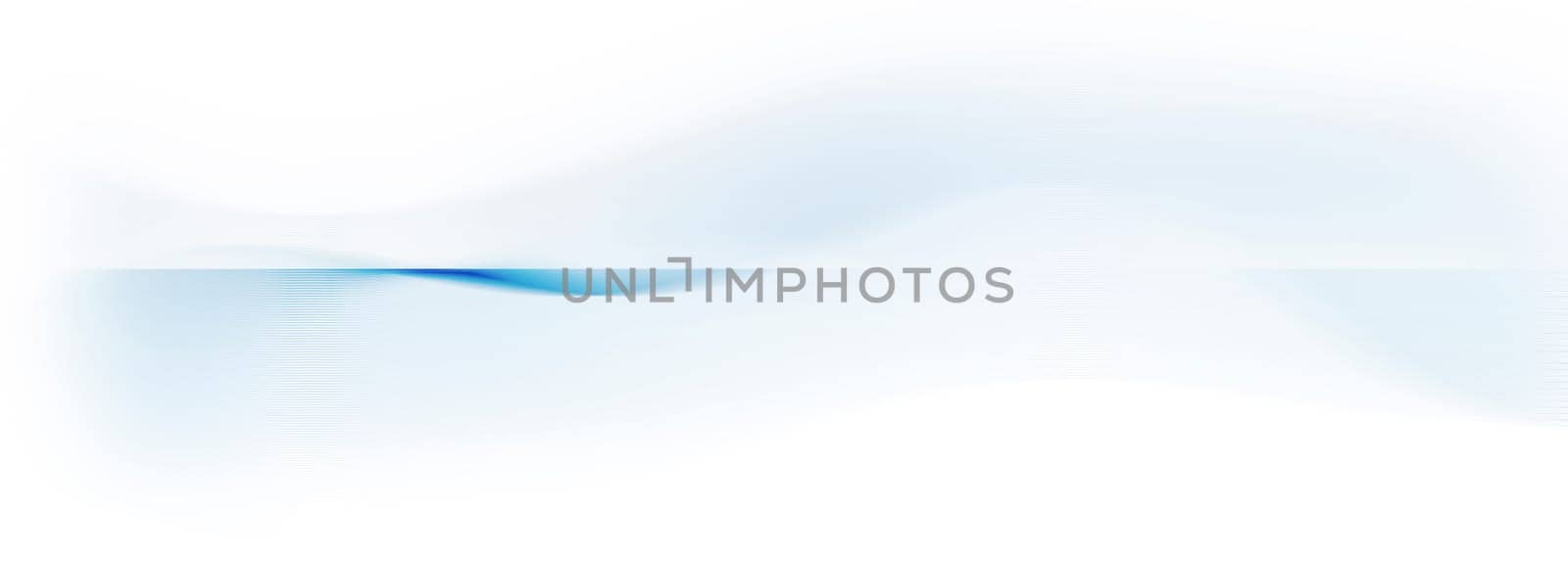 abstract light blue and white motion lines on blurred light blue horizontal background banner