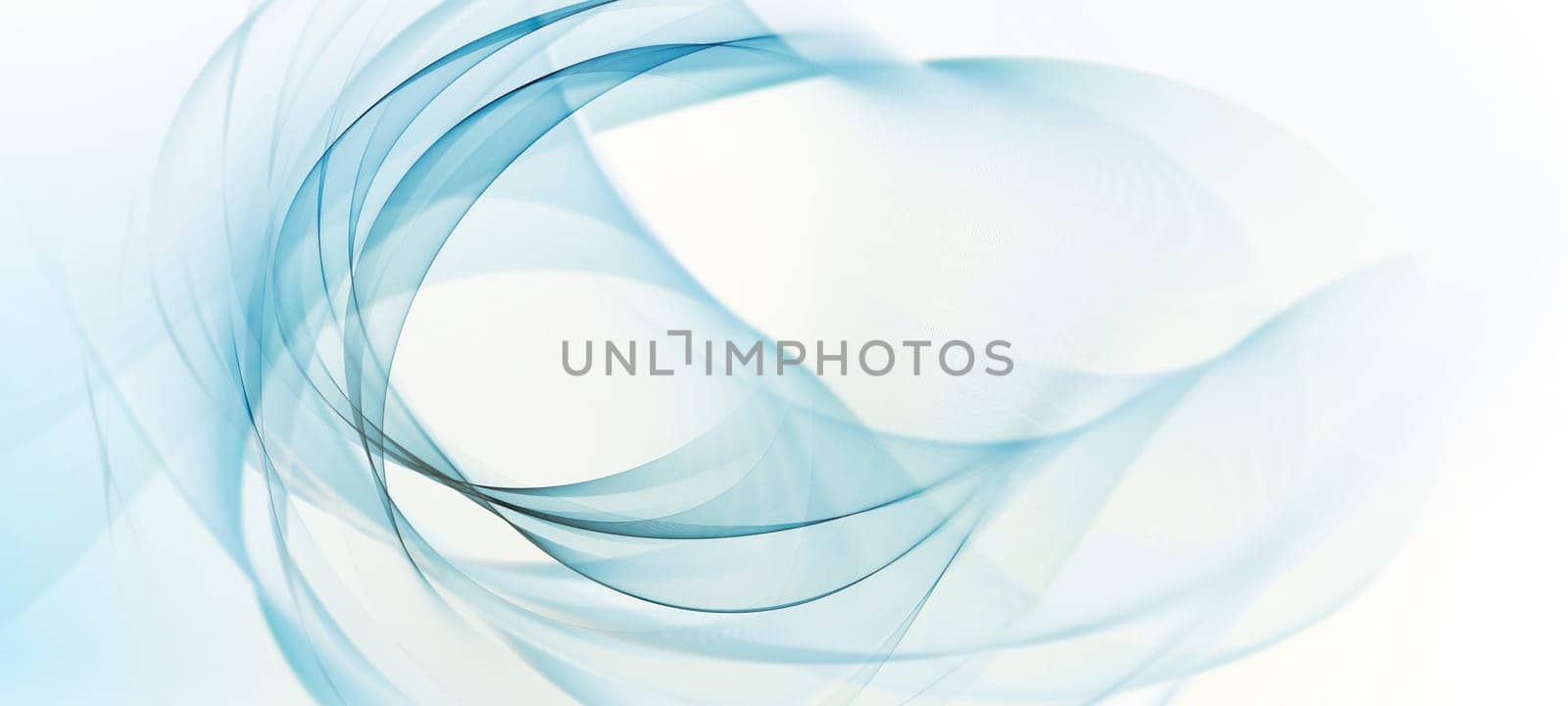 Abstract curved motion lines and wave shapes on white background. Shifting line tones, hues and shades. Contrasting blurred color values.