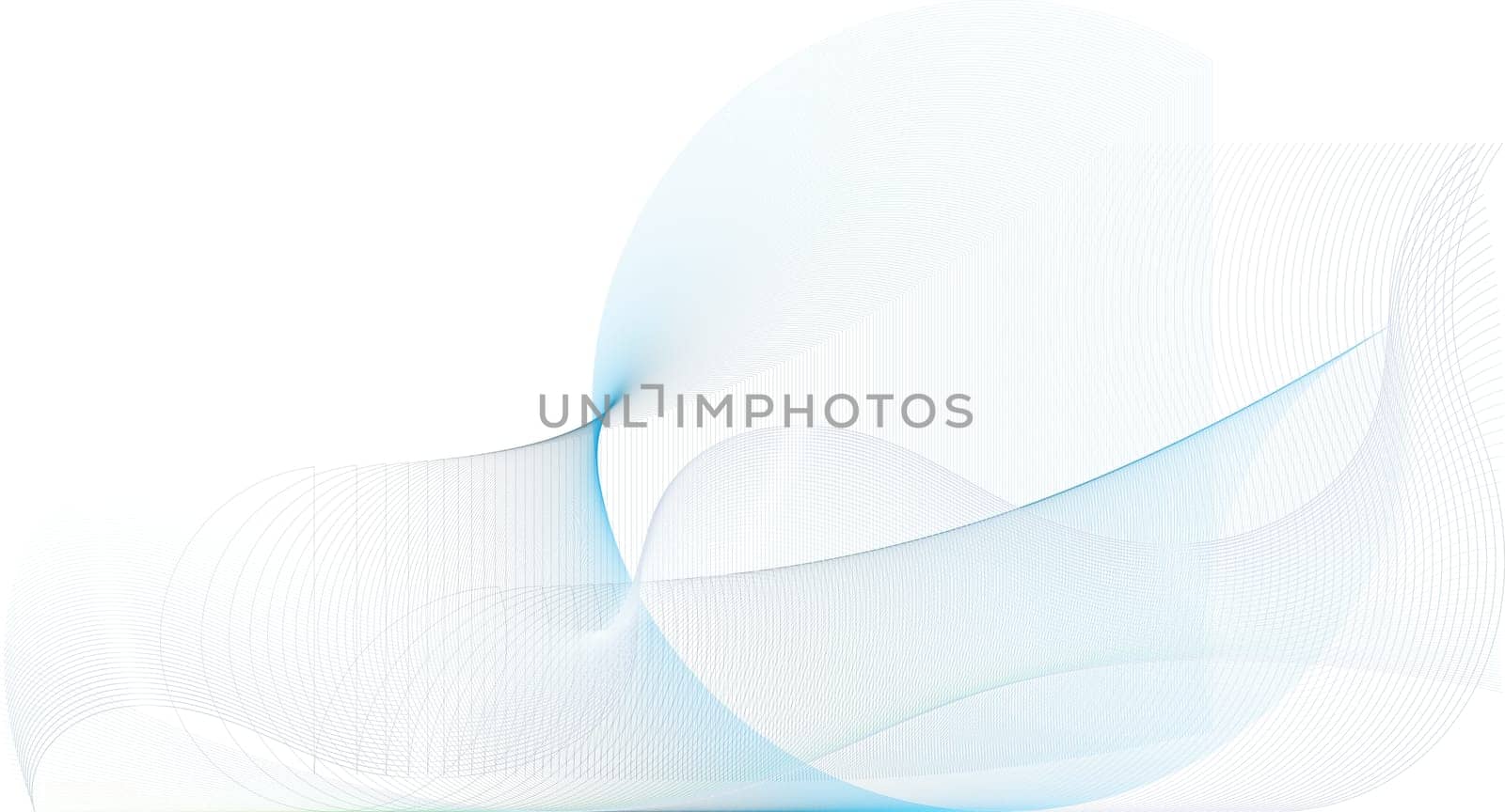Abstract curved motion lines and wave shapes on bright horizontal gradient background. Shifting line tones, hues and shades. Contrasting blurred color values.