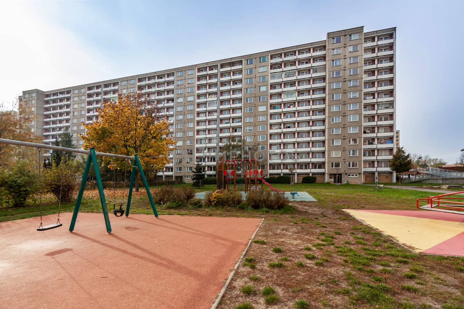Exterior photo shoot in a modern apartment. High quality photo