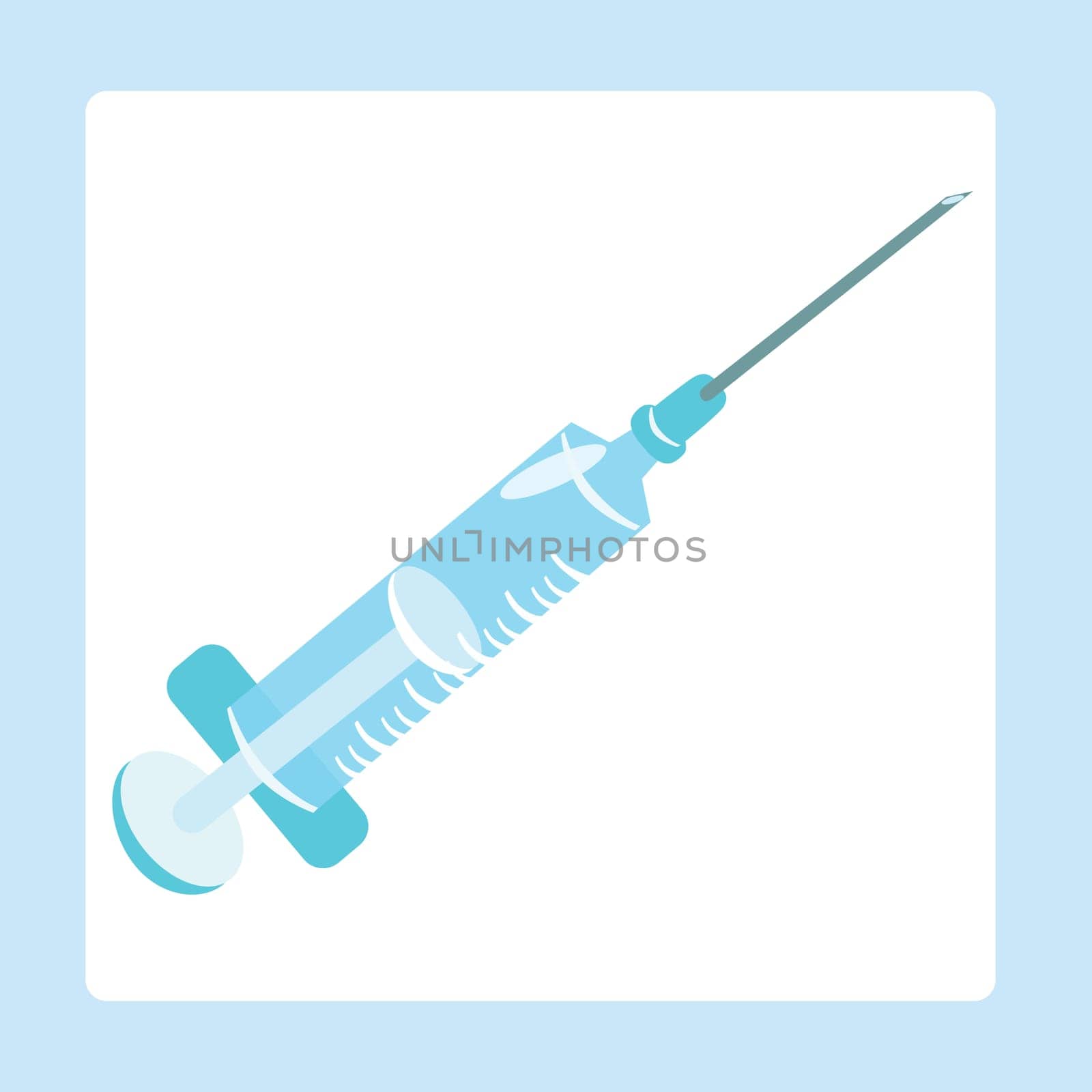Medical syringe with the medicine or drug icon
