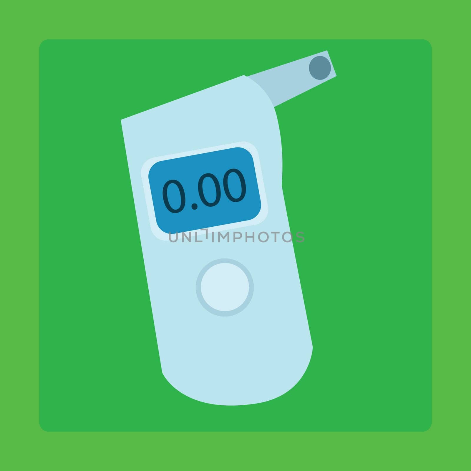 The breathalyzer device for measuring the alcohol in the exhaled air drivers