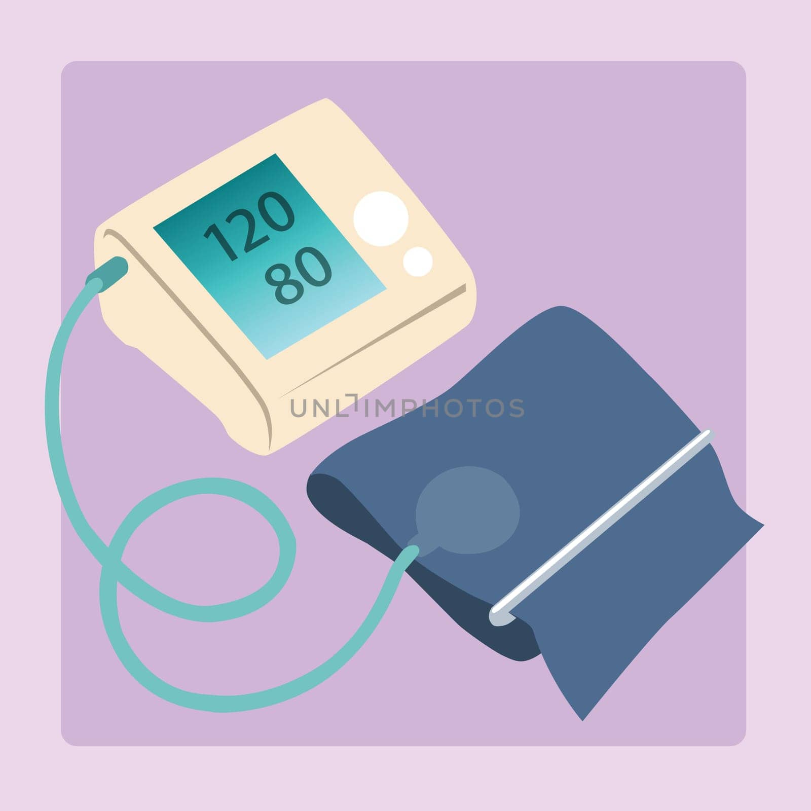 Sphygmomanometer measures blood pressure readings of 120 80 medical device