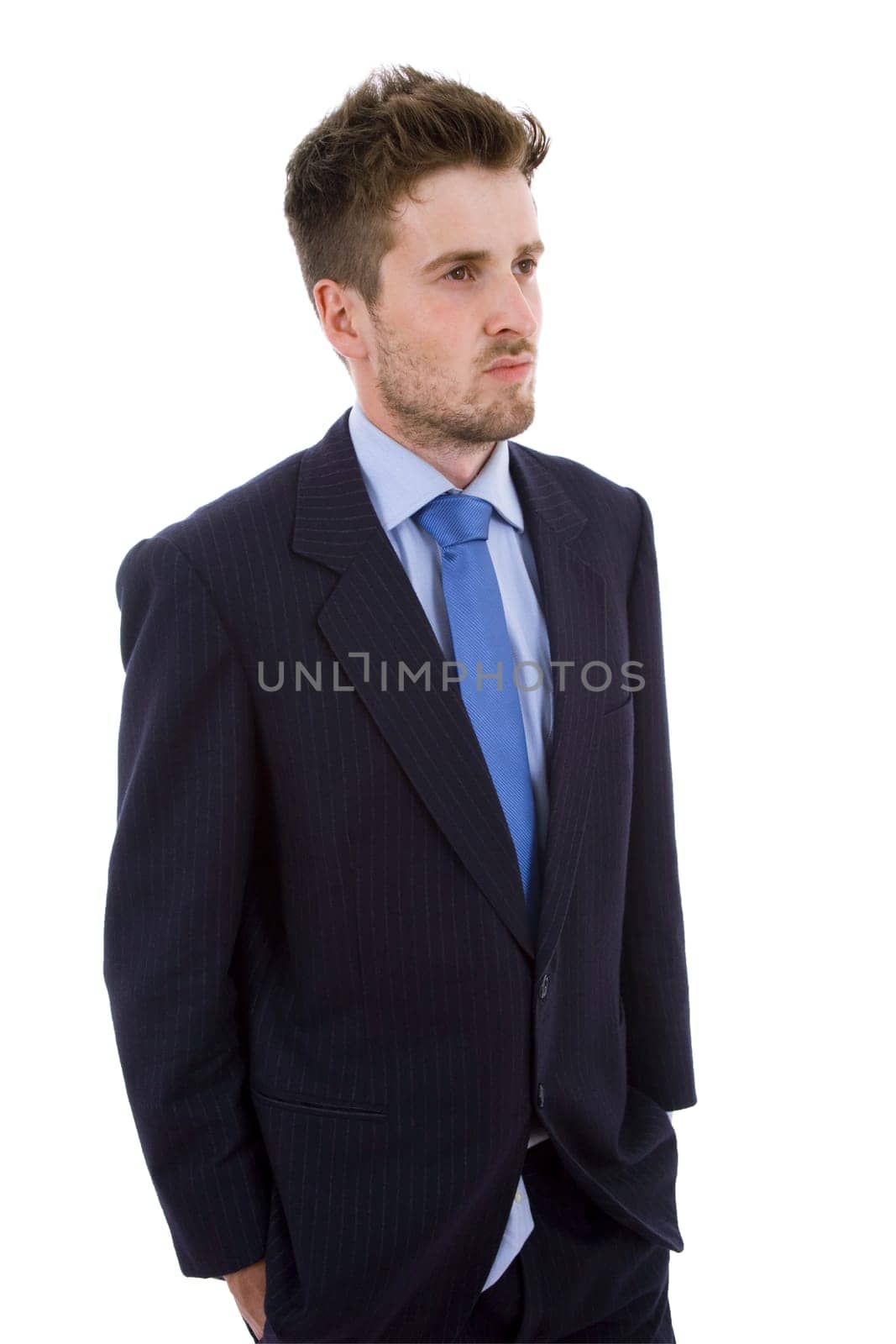 young business man portrait isolated on white