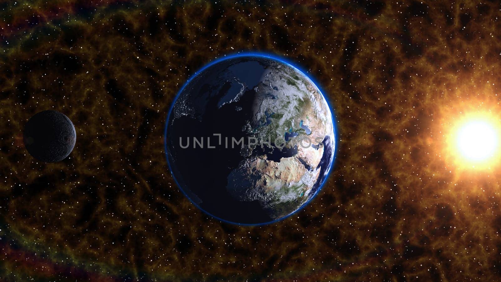 Planet Earth, Globe in space in nebula clouds. Elements of this image are furnished by NASA