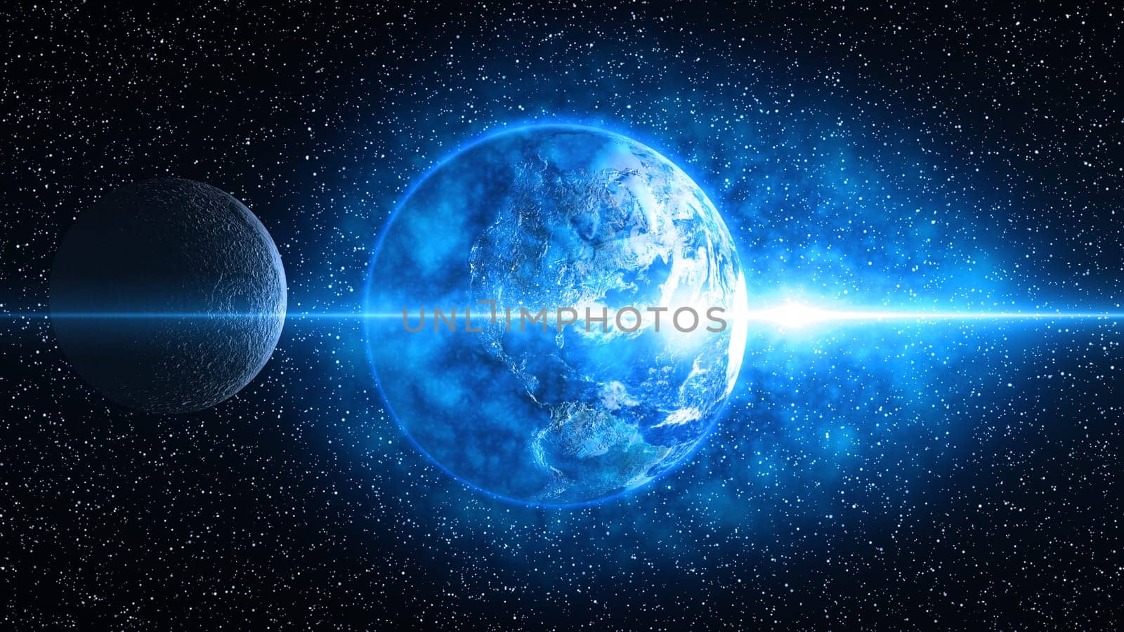 Planet Earth, Globe in space in nebula clouds. Elements of this image are furnished by NASA