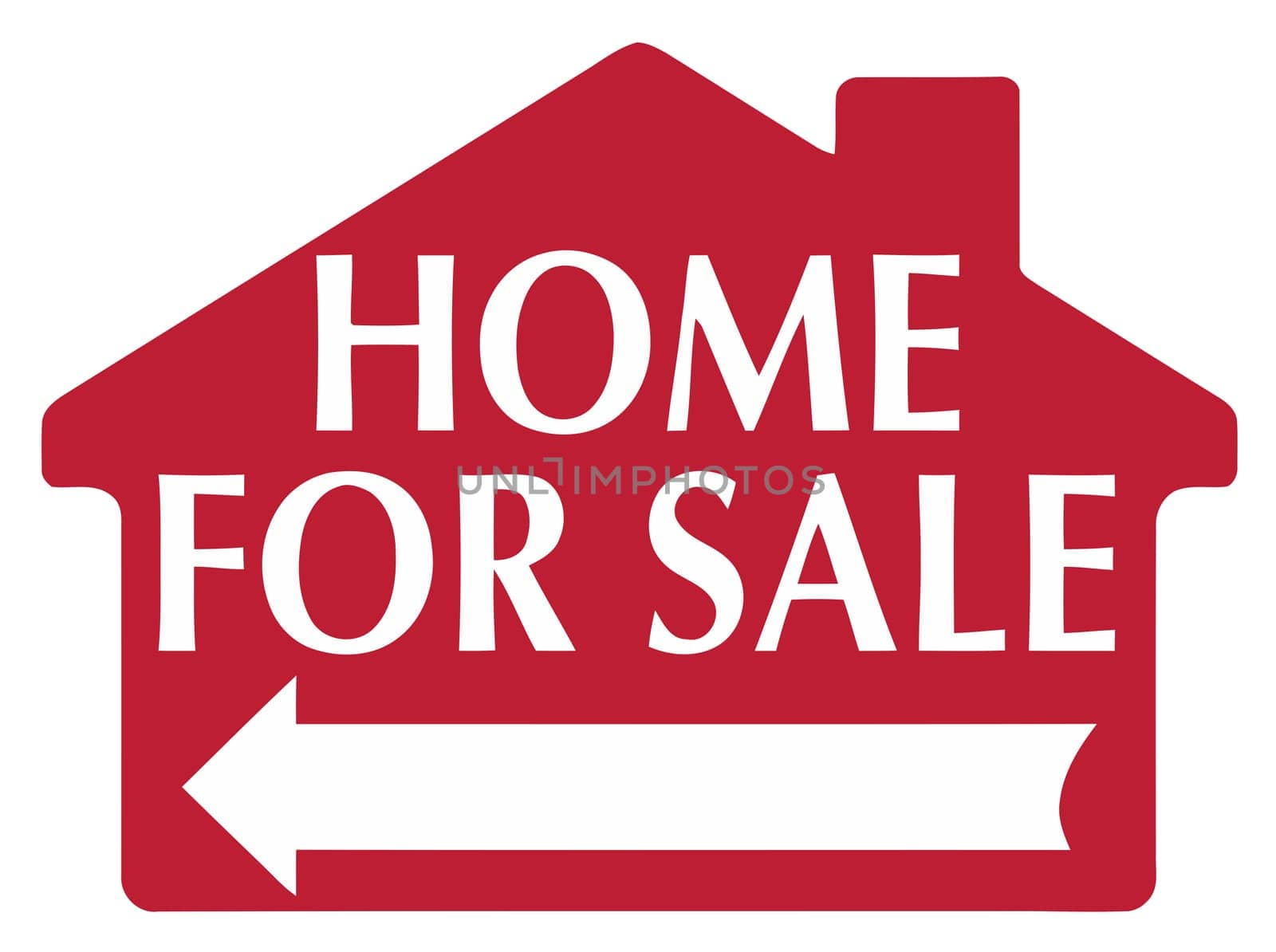 house for sale sign red illustration text